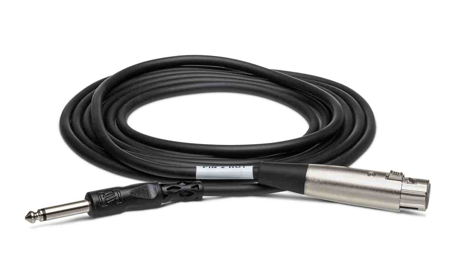 Hosa PXF-110, XLR3F to 1/4" TS Unbalanced Interconnect Cable - 10 Feet - Hollywood DJ