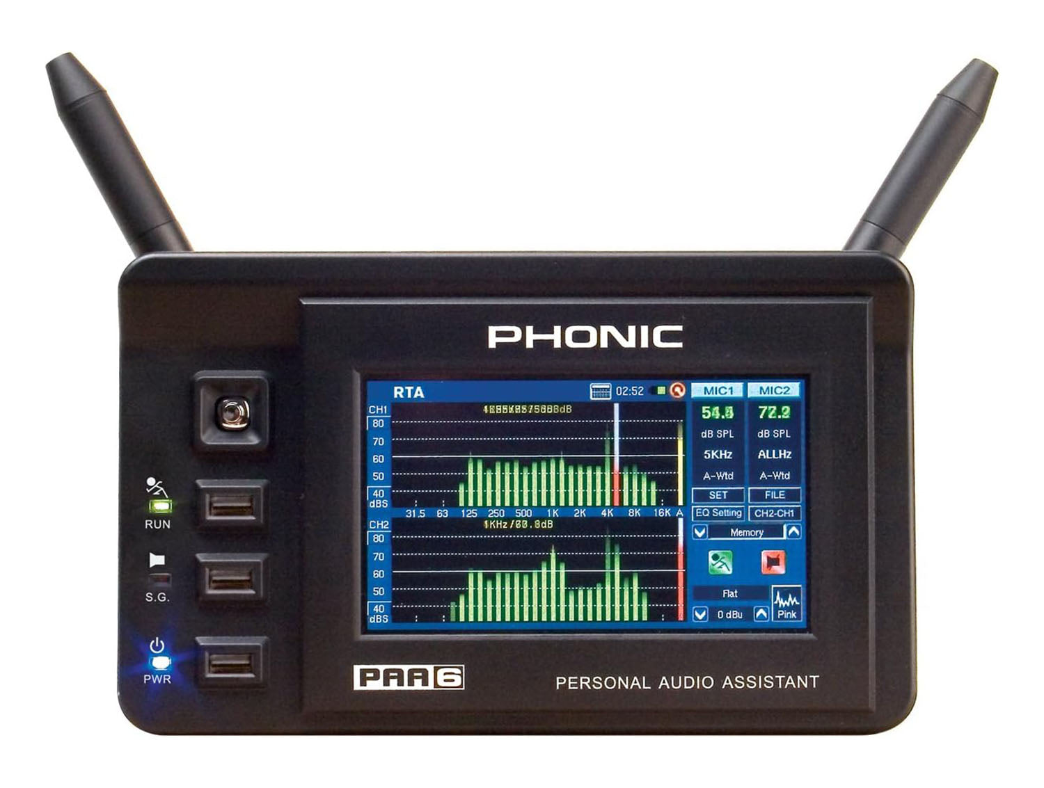 B-Stock: Phonic PAA6, Dual Channel Handheld Audio Analyzer - Hollywood DJ