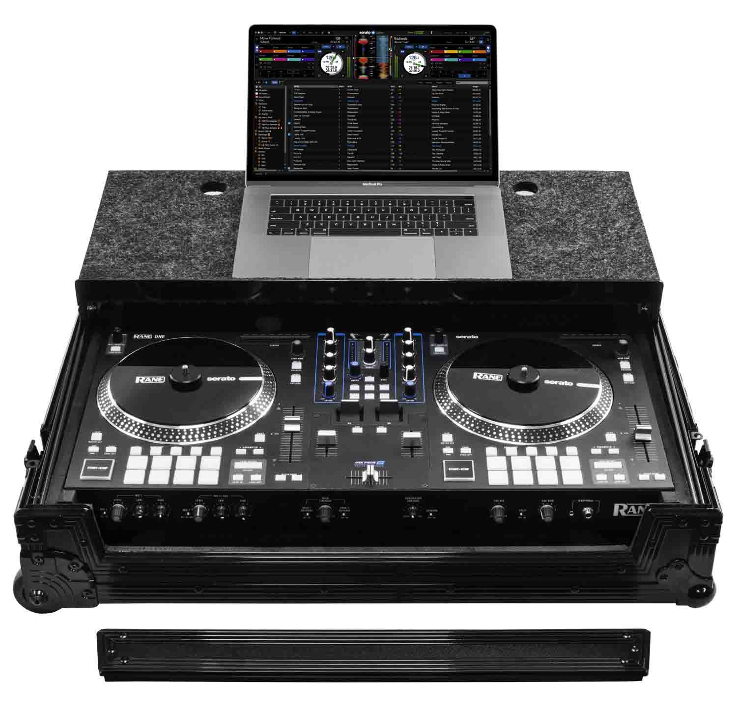 Odyssey FZGSRANEONEBLCW DJ Flight Case for Rane One with Patented Glide Platform - Black - Hollywood DJ