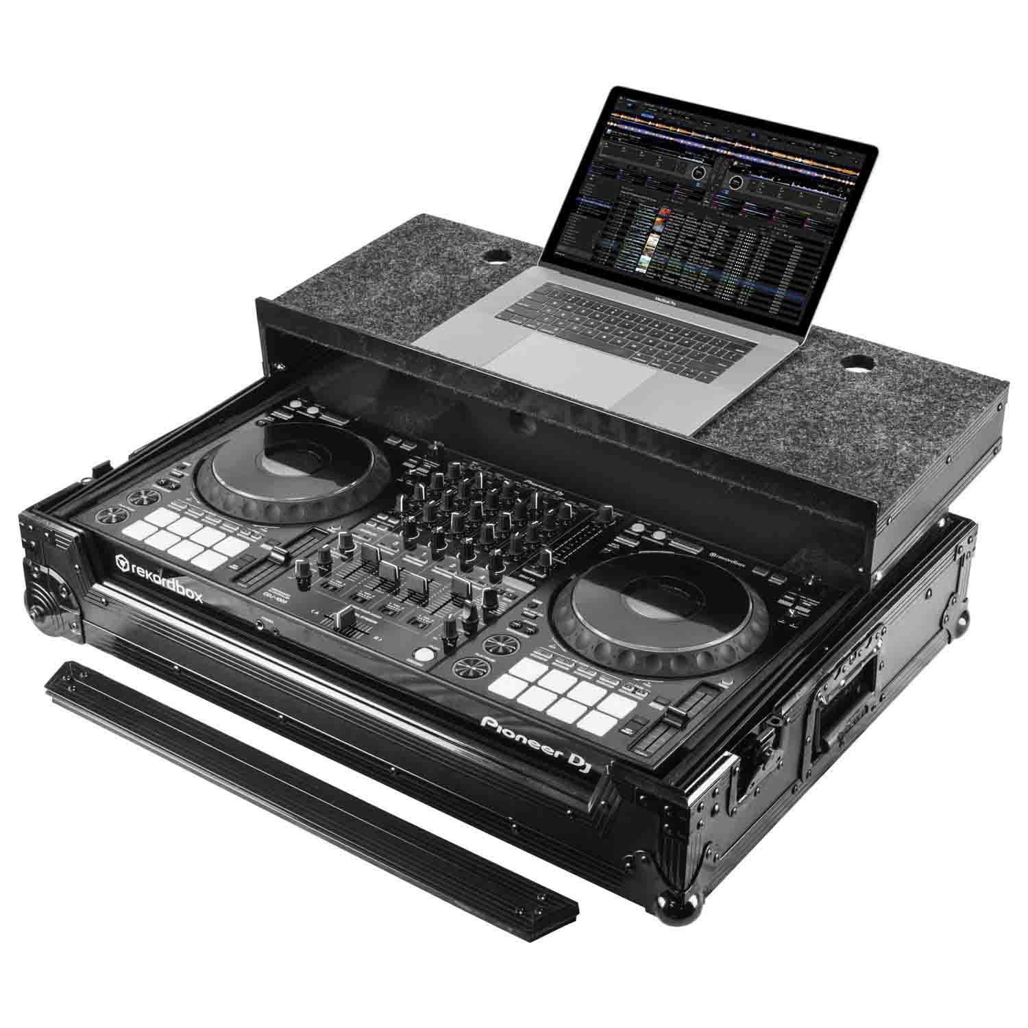 Odyssey FZGSDDJ1000BLCW Pioneer DDJ-1000 / DDJ-1000SRT Case with Patented Glide Platform and Corner Wheels - Black - Hollywood DJ