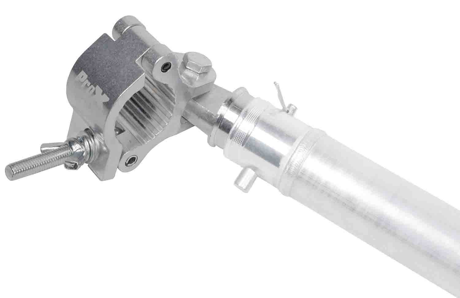 ProX T-CH16 Pro Clamp with Adjustable 180-degree Half Coupler Pin and Safety Clip - Hollywood DJ