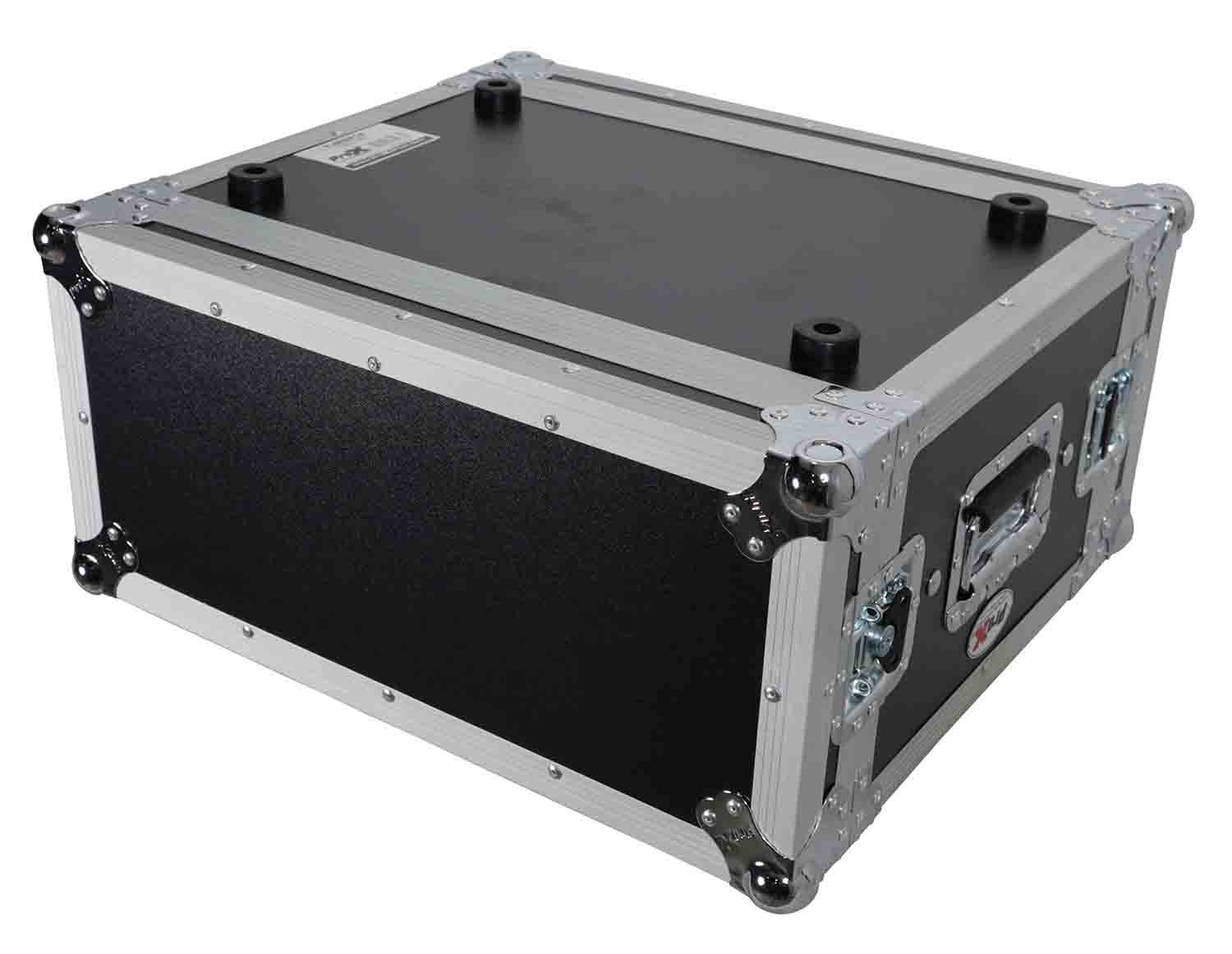 ProX T-4RSP14, 4U Vertical Shockproof Effects Rack 14" Depth Rail to Rail with Handles - Hollywood DJ