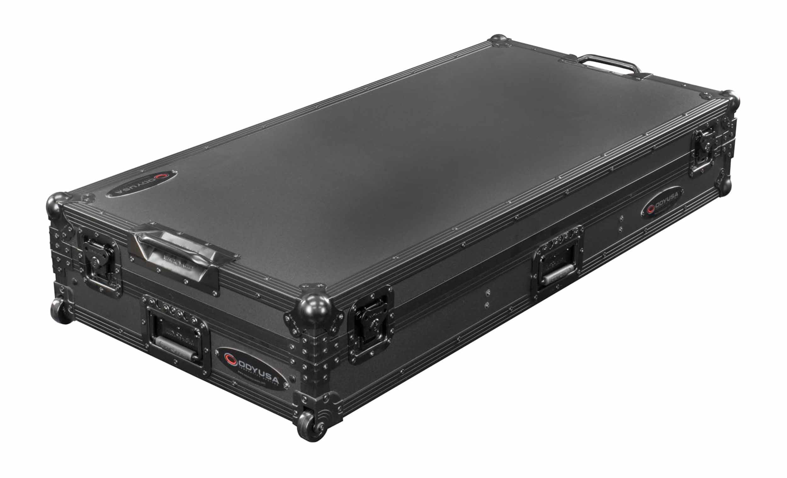 Odyssey FZGSDJMA9CDJWBL Glide Style DJ Coffin Flight Case with Wheels for DJM-A9 and CDJ-3000 or Similar Size Gear- Black Label - Hollywood DJ