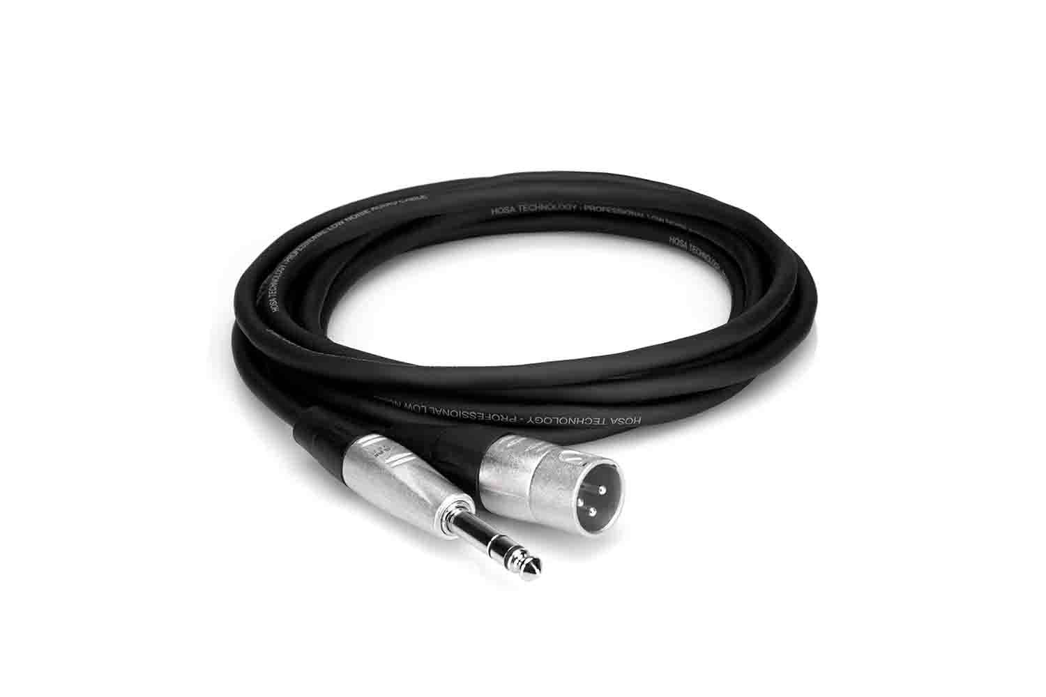 Hosa HSX-001.5 Pro Balanced Interconnect Cable, REAN 1/4 in TRS to XLR3M – 1.5 Feet - Hollywood DJ