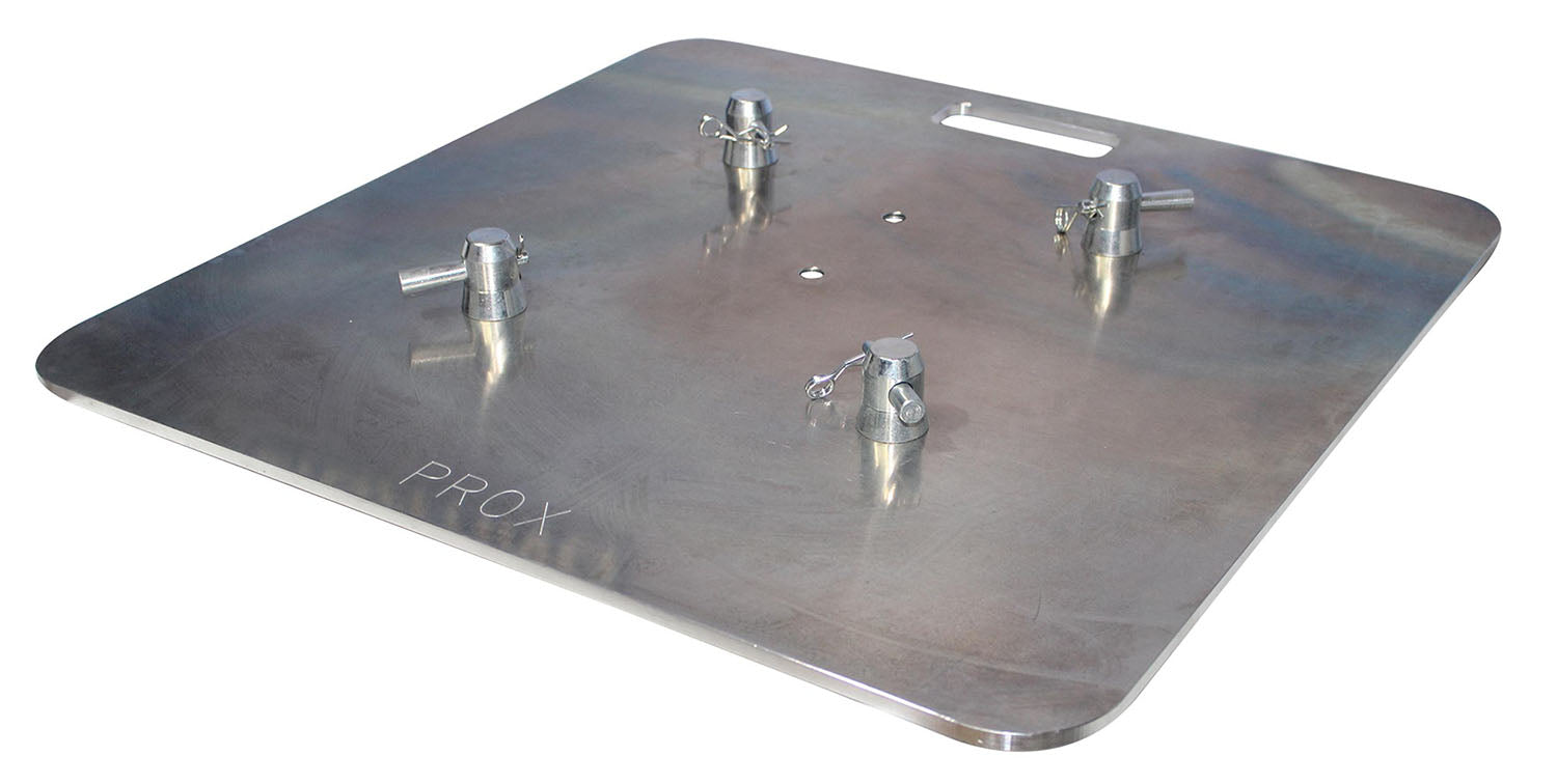 ProX XT-BP2424A Aluminum Base Plate for F34 Trussing with Conical Connectors - 24" x 24" - Hollywood DJ