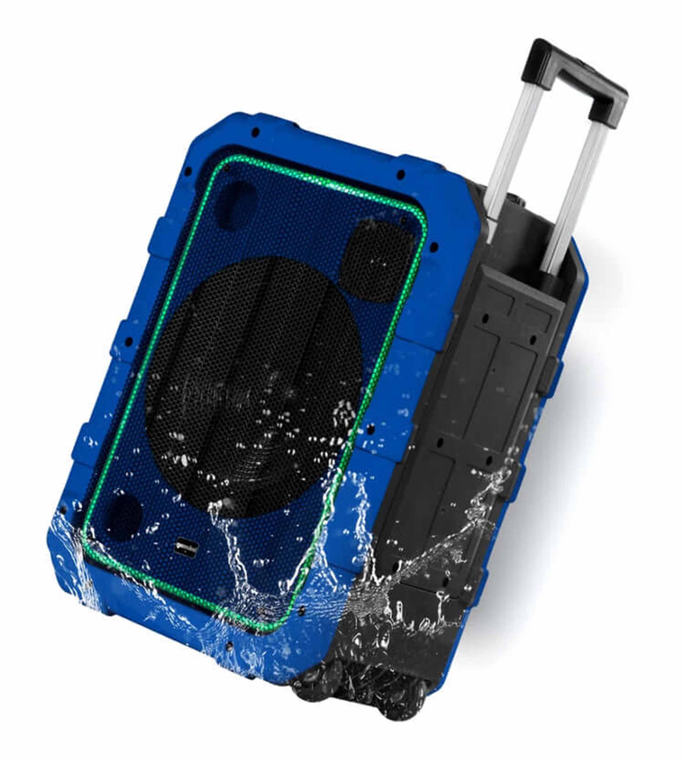 Gemini Sound MPA-2400BLU Rechargeable Weather-Resistant Trolley Speaker - Hollywood DJ