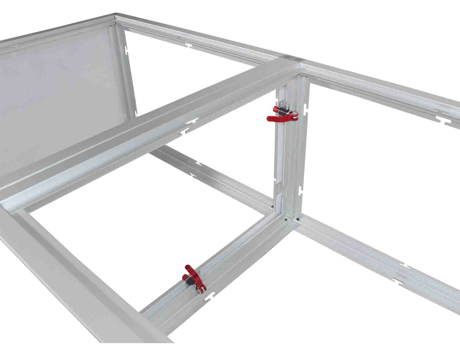 ProX XSA-2X2-16 LUMOStage 16-Inch High Acrylic Platform Riser Section with Clamps And 2 Side Acrylic Covers - Hollywood DJ