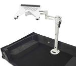 ProX XZF-LTARM PKG WH, Articulating Laptop Tray Arm with Shelf and Pole for Control Tower - White Finish - Hollywood DJ