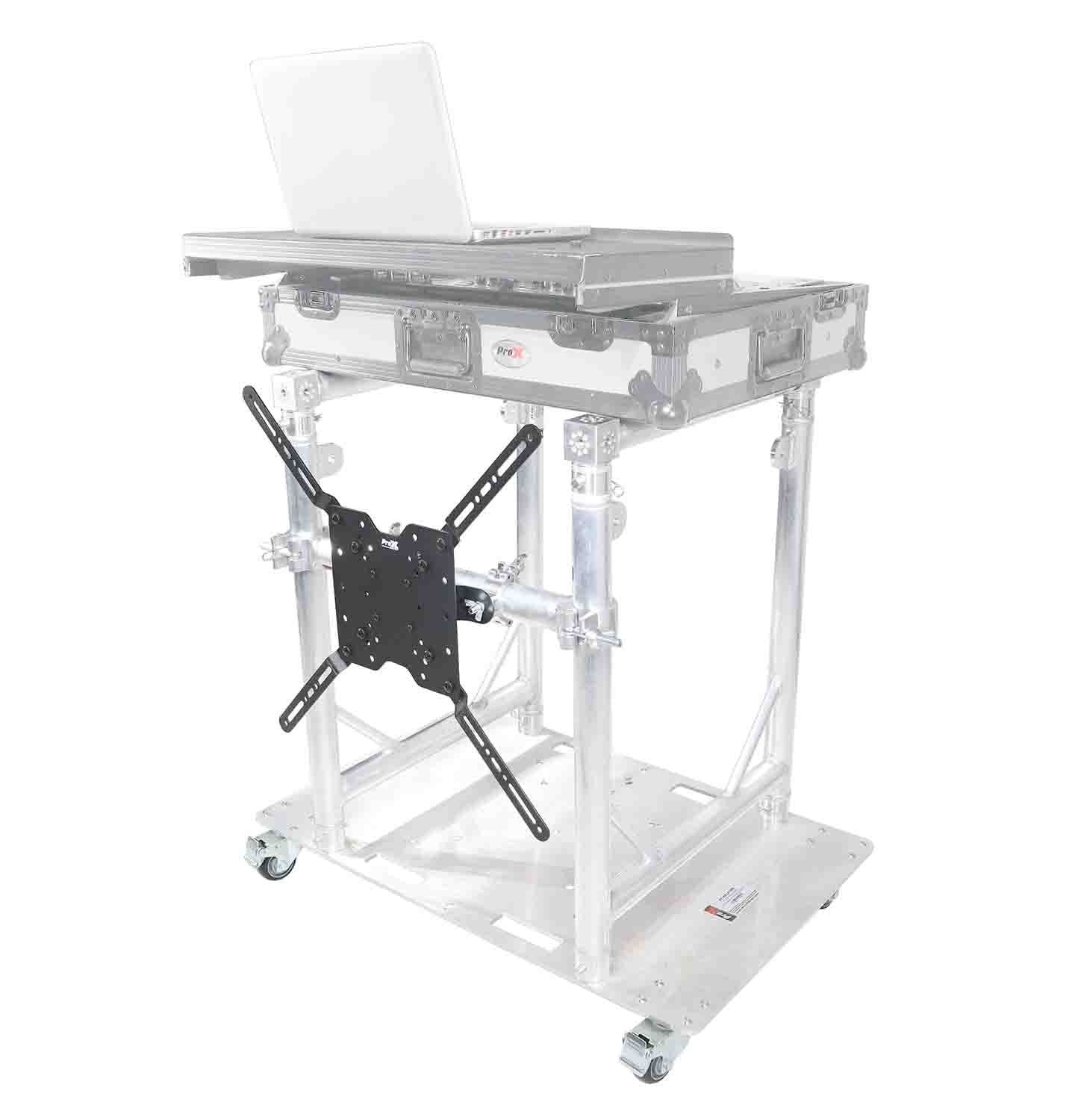 ProX XT-MMDJTV01, Modular Mobile Media DJ Station Booth for ProX XT-GRU Rapid Grid Modular System - Hollywood DJ