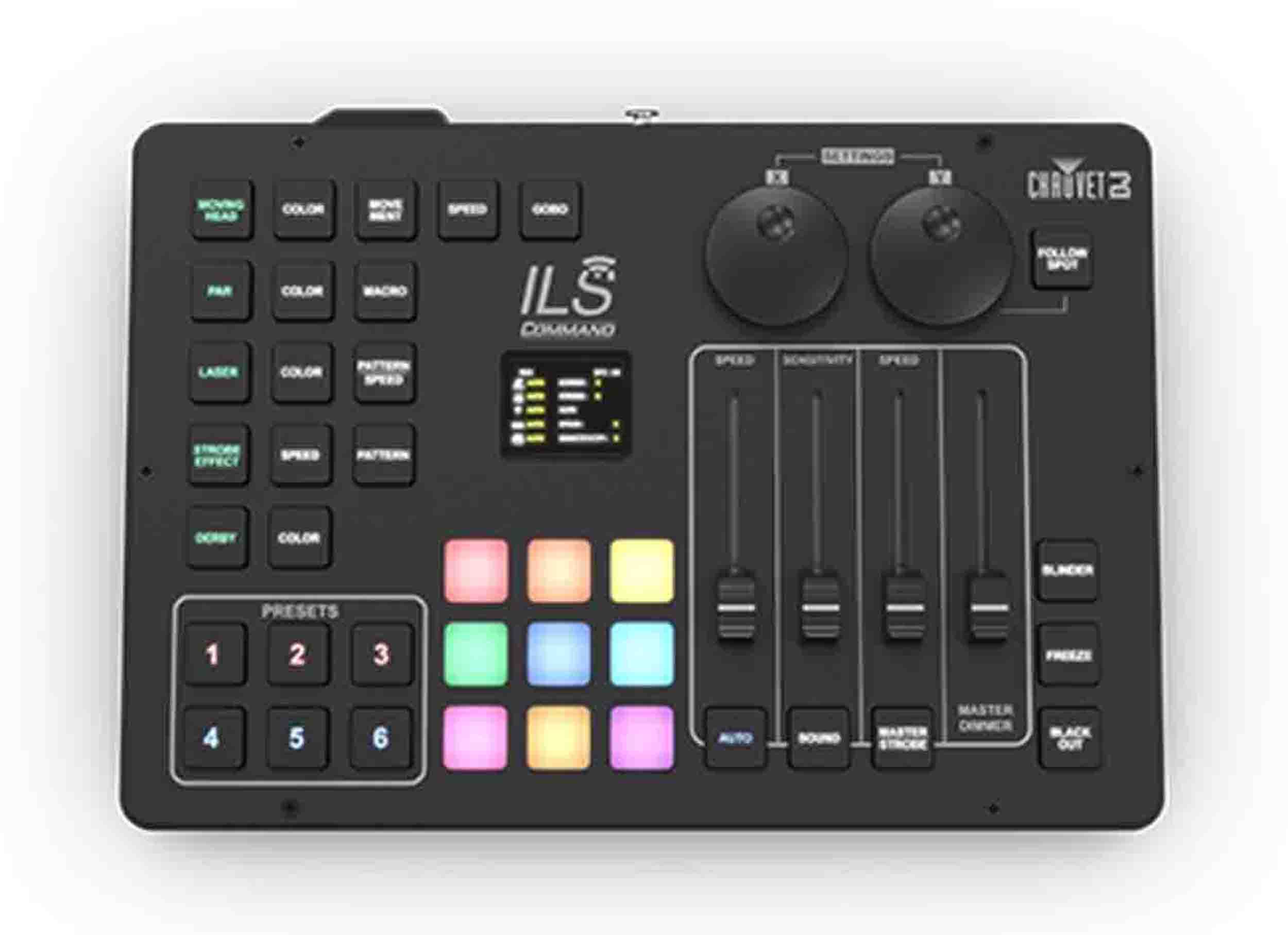 Chauvet ILS Effect Package Deal with DJ Lighting System, Tripod Stand, Fluid, DMX Cable, Haze Machine and ILS Command Lighting Controller - Hollywood DJ