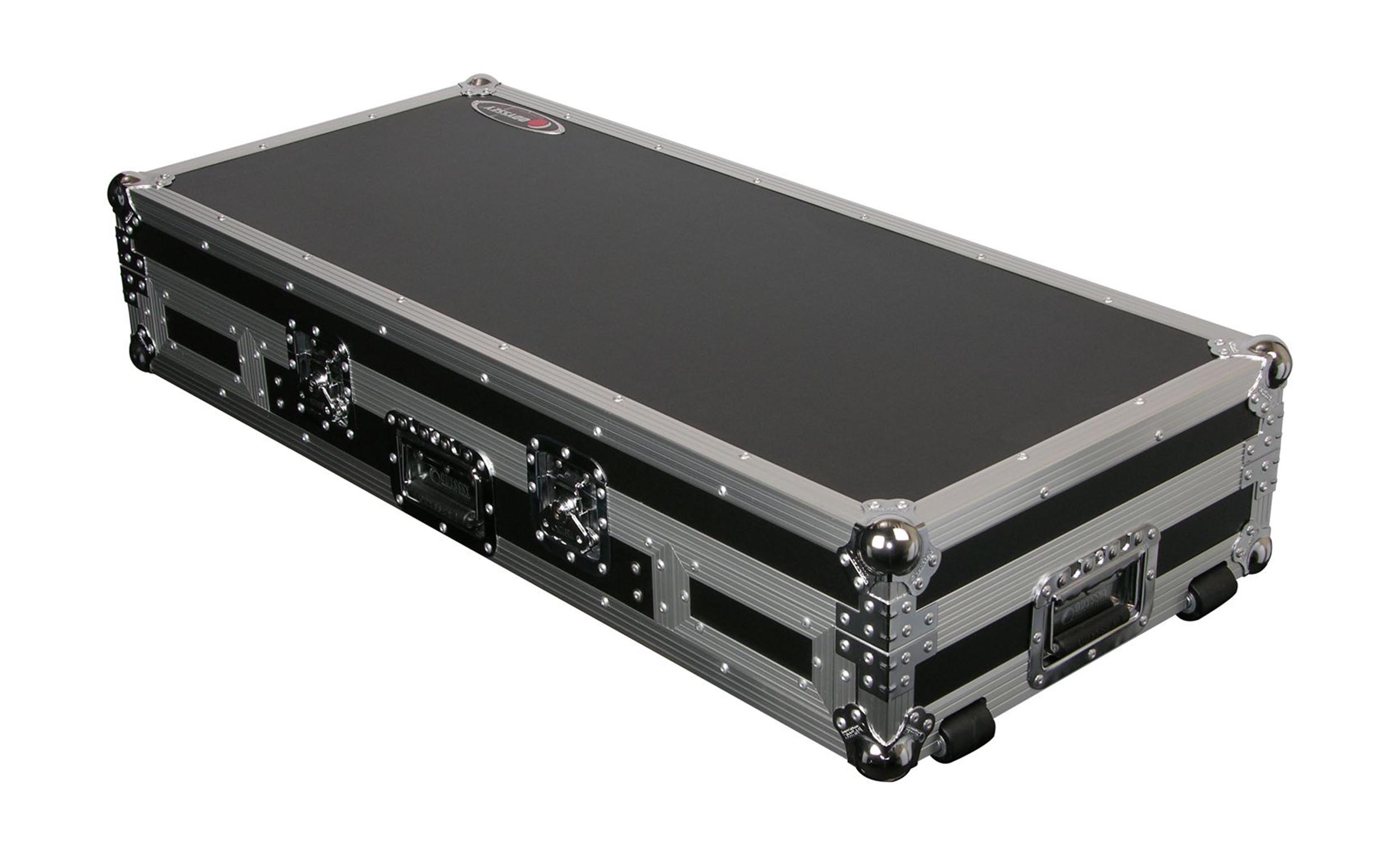 Odyssey FZ19CDiW Universal 19-Inch Format DJ Mixer and Two Medium Format Media Players Coffin Flight Case - Hollywood DJ