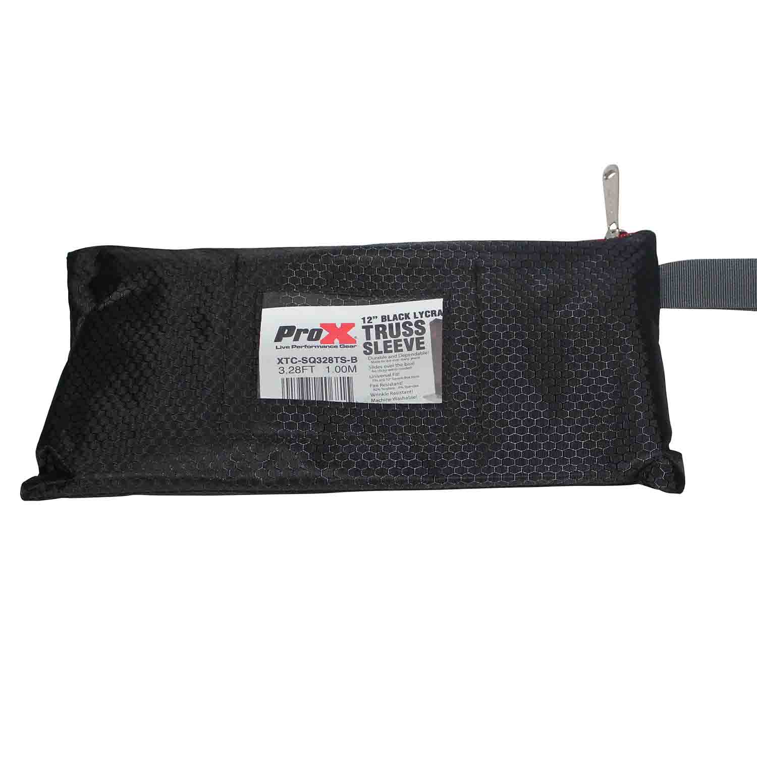 REPLACEMENT SCRIM ProX XTC-SQ328TS 1 Meter Lycra Cover Scrim Sleeve fits 12In Quad Box Truss Segment - Hollywood DJ
