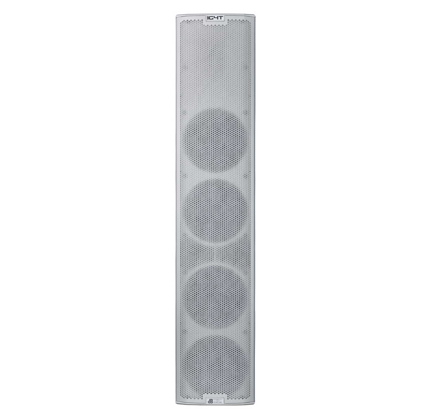 dB Technologies IG4T WHITE, 4x6.5" 2-Way Active Column Array Speaker 900W - White - Hollywood DJ