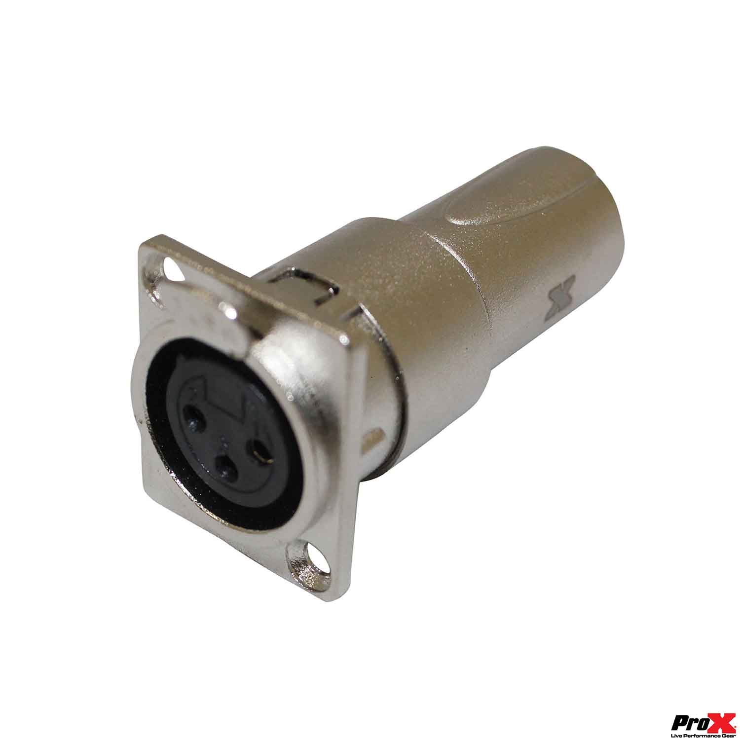 ProX XC-3FDM XLR Female to Male Adapter for Panel Mount - Hollywood DJ