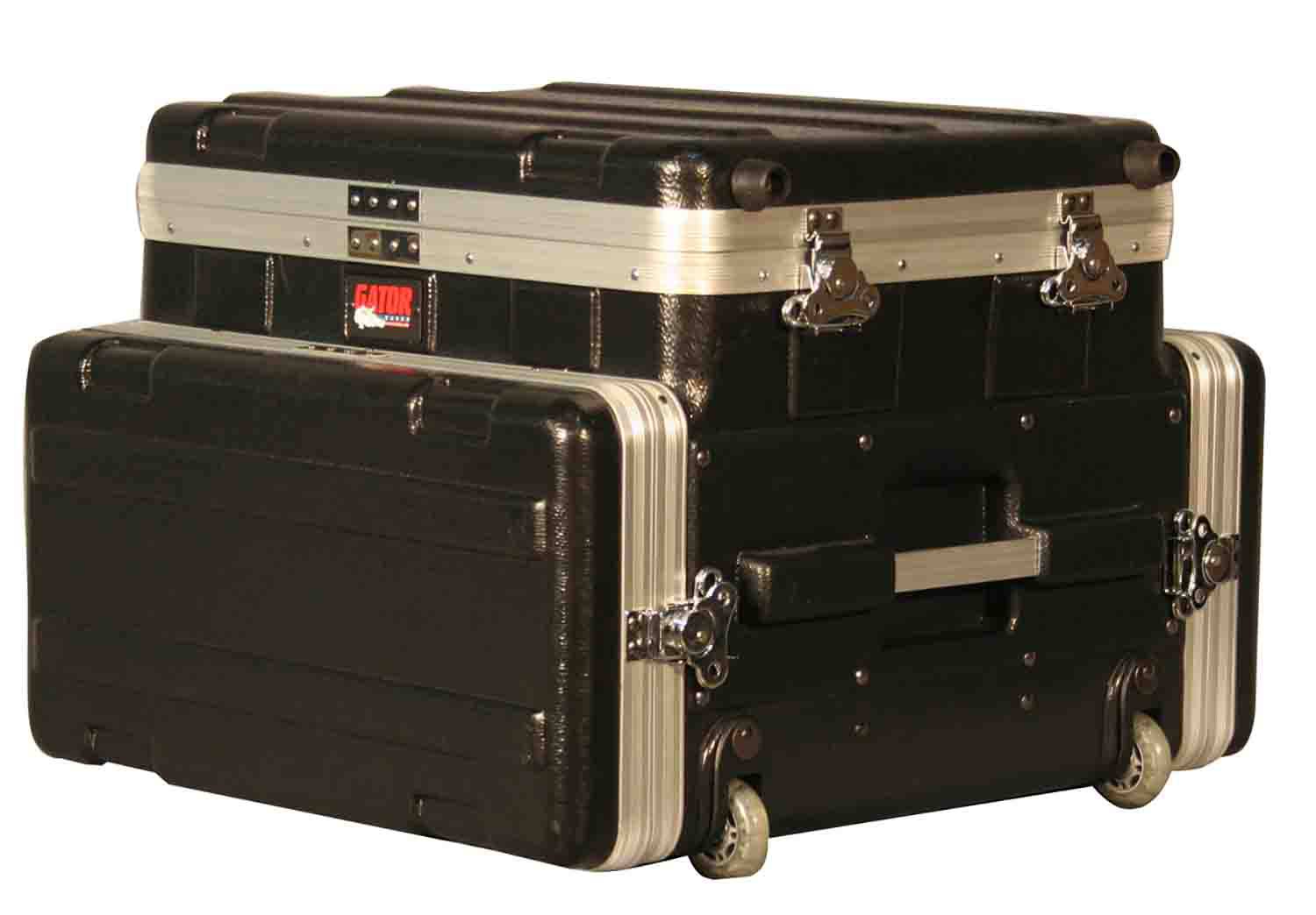 Gator Cases GRC-STUDIO4GO-W, ATA Molded PE Case for Laptop Over 4-Space Rack with Wheels - Hollywood DJ