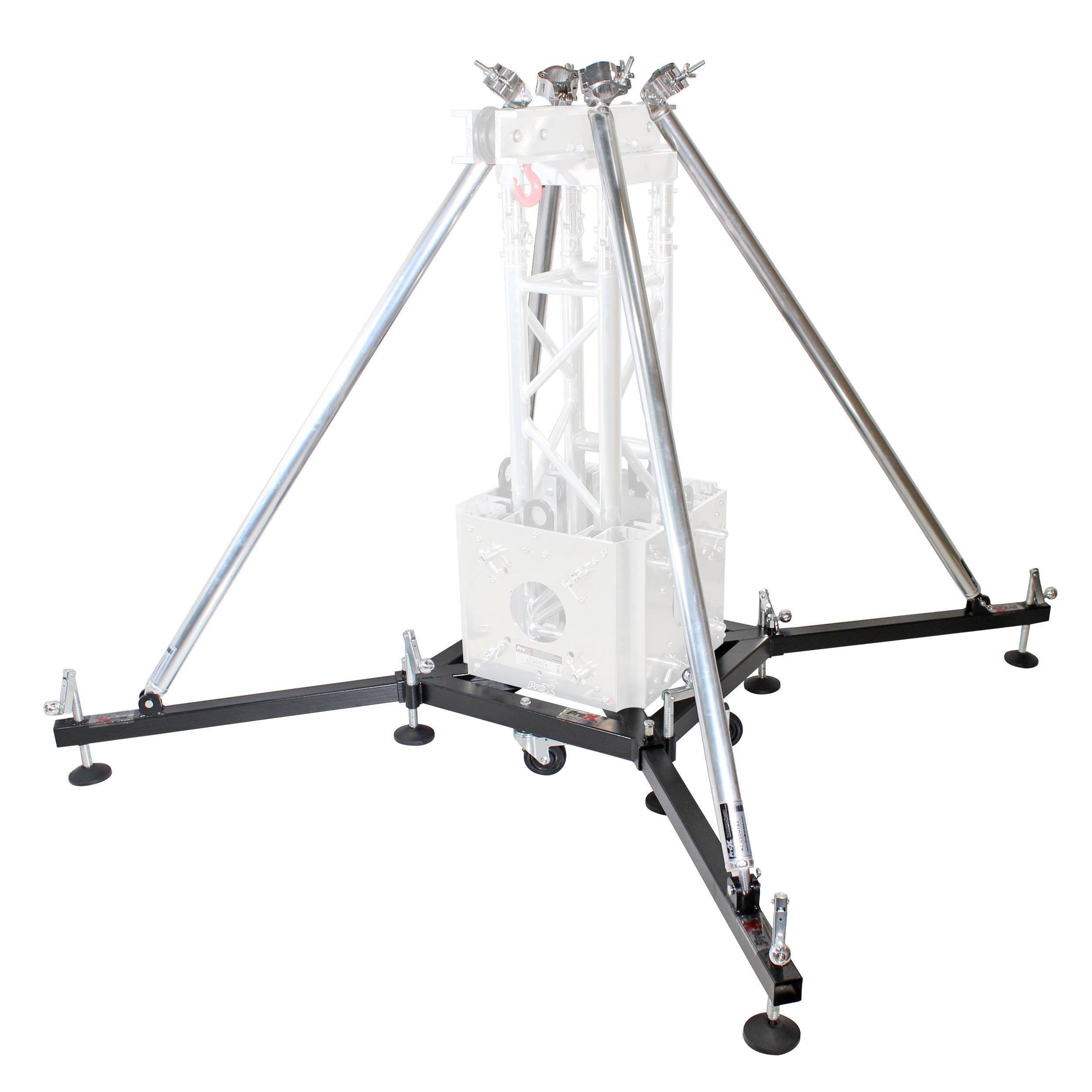 ProX XT-GSBOUTSX4PKG, Ground Support and Leg Stabilizer Package Includes Rolling Base 4x Outrigger Leg Braces ProX Cases