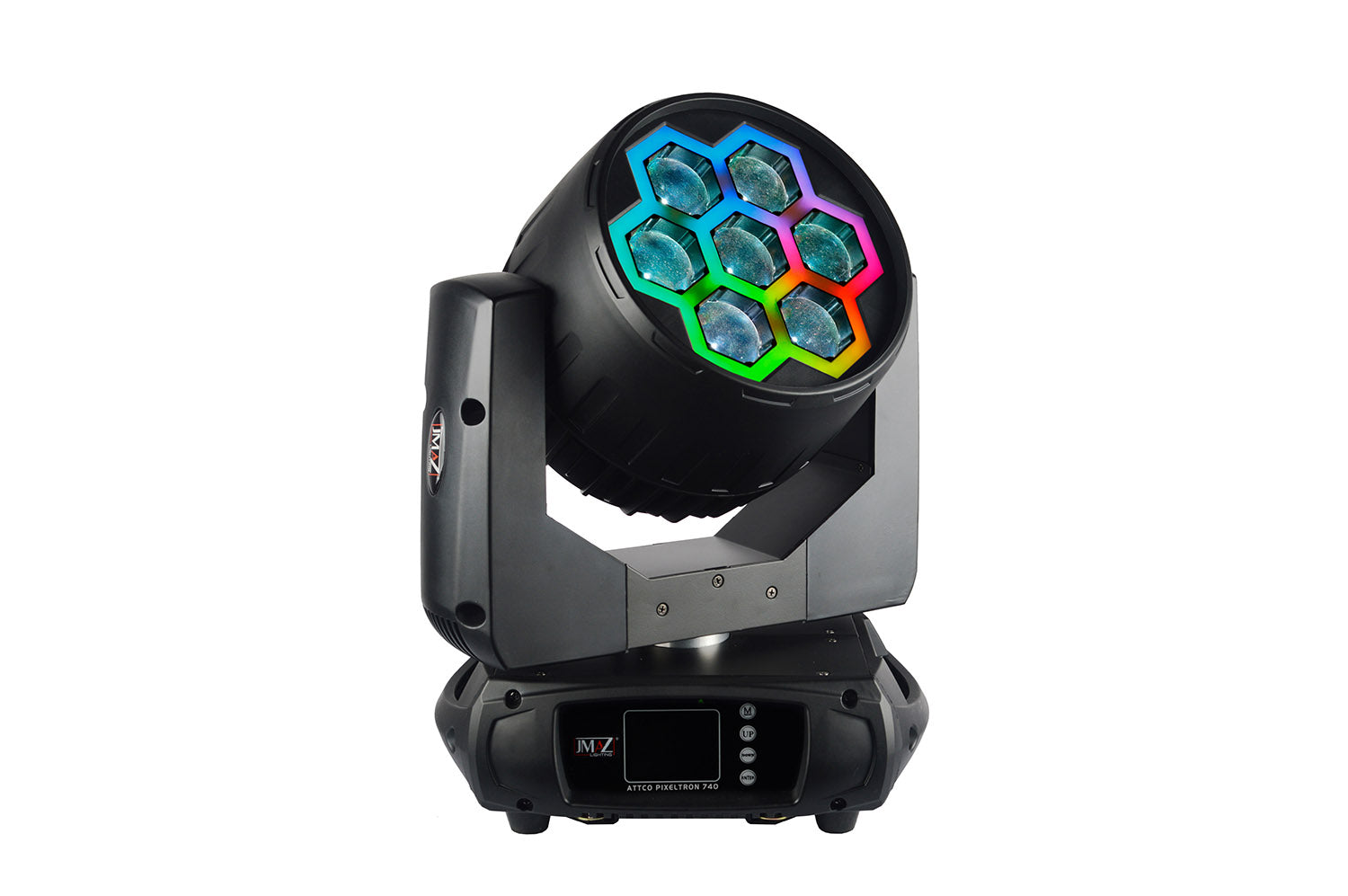 JMAZ JZ3017 280w LED Moving Head Wash PIXL TRON 740Z With Zoom (6°-60°) and 7 Quad (RGBW) 40w LEDs, LED Ring - Hollywood DJ