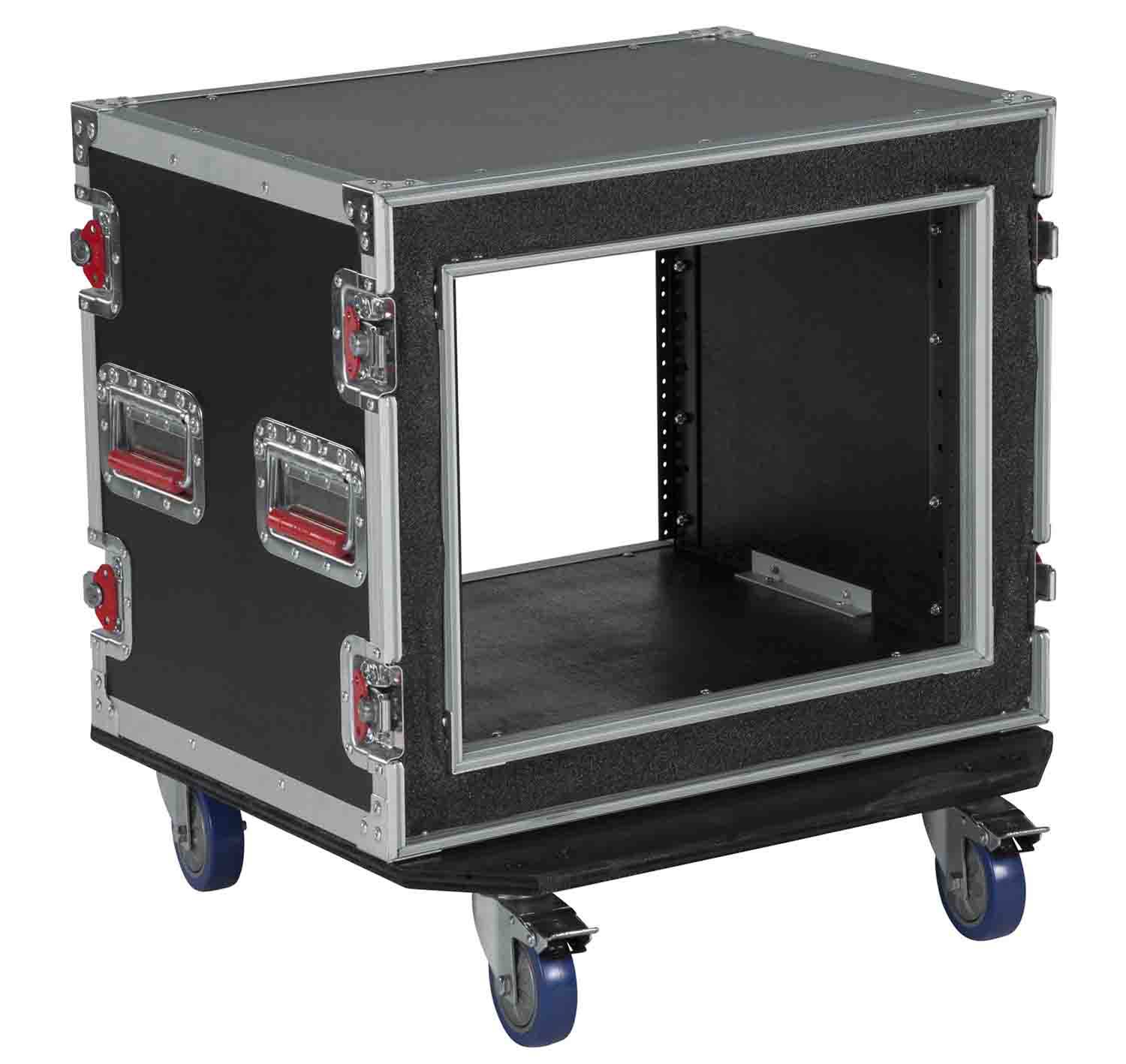 Gator Cases G-TOUR SHK8 CAS, 8U Shock Road Rack Case with Casters - Hollywood DJ