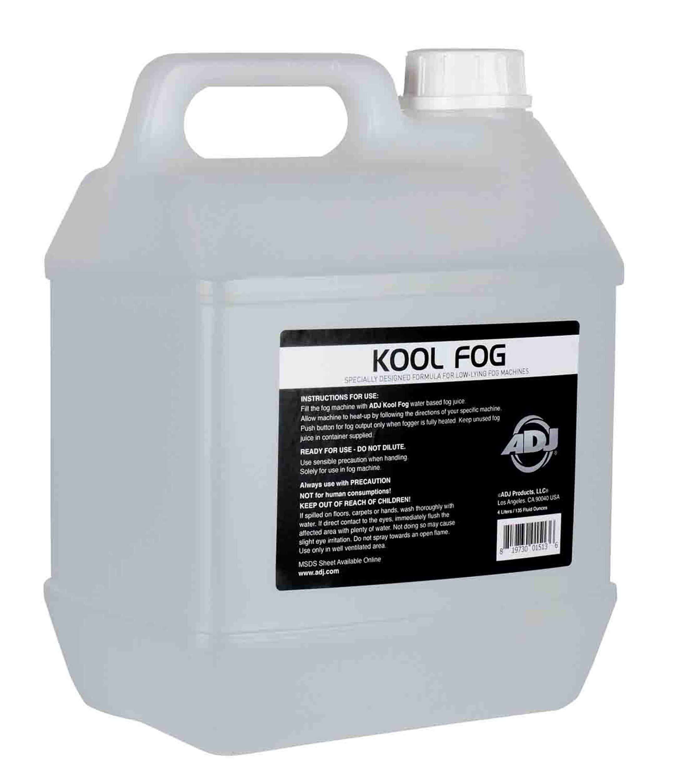 ADJ Lighting KOOL FOG Low Lying Fog Fluid - 4 Litre by ADJ