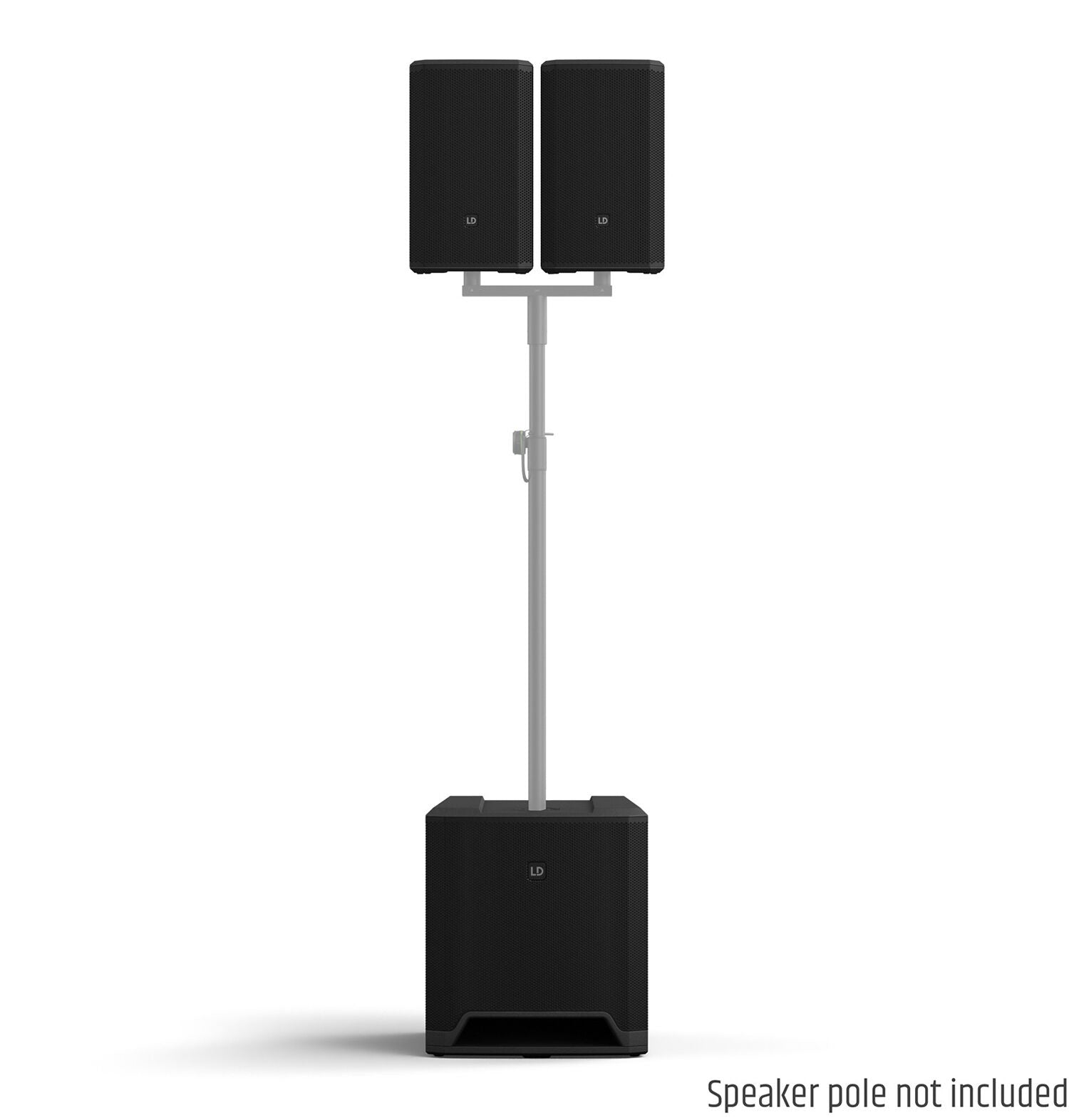 LD Systems DAVE 12 G4X Compact 2.1 Powered PA System with Bluetooth and Mixer - 750W RMS - Hollywood DJ