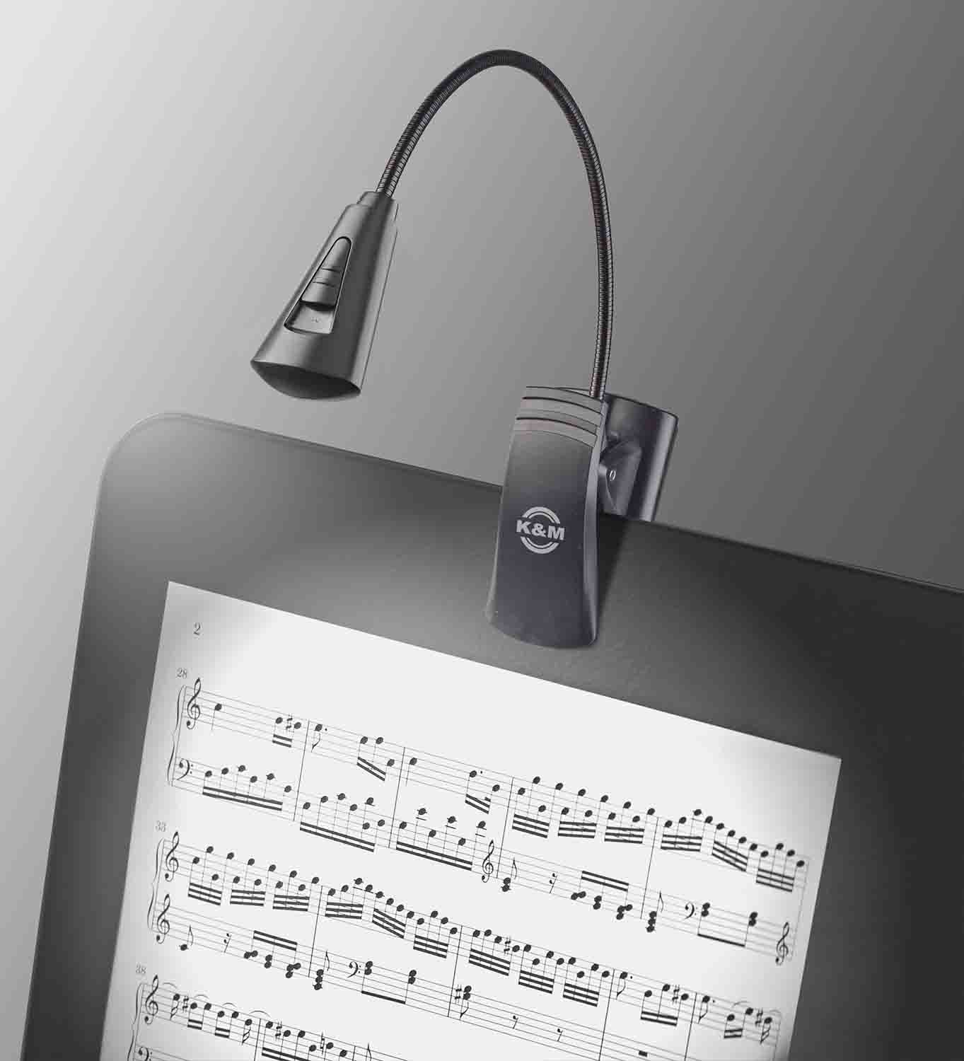 K&M 12242 FlexLight Music Stand - 2 LEDs, Black - Hollywood DJ