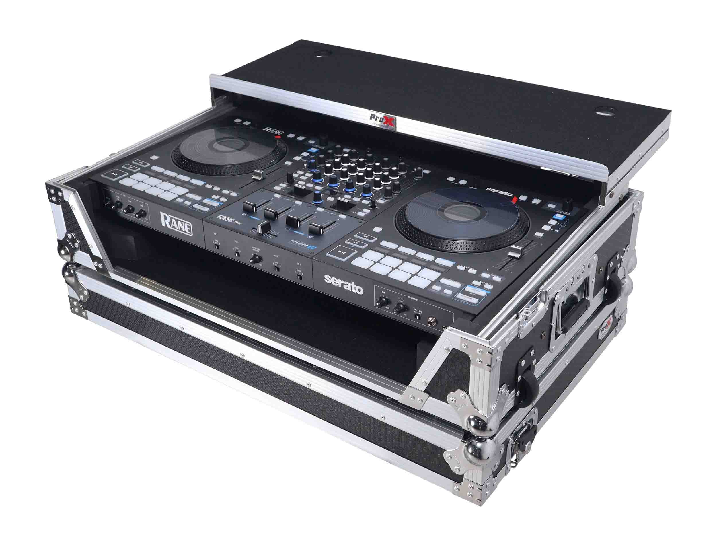 ProX XS-RANEFOUR WLT ATA Flight Style Road Case for RANE Four DJ Controller with Laptop Shelf - Hollywood DJ