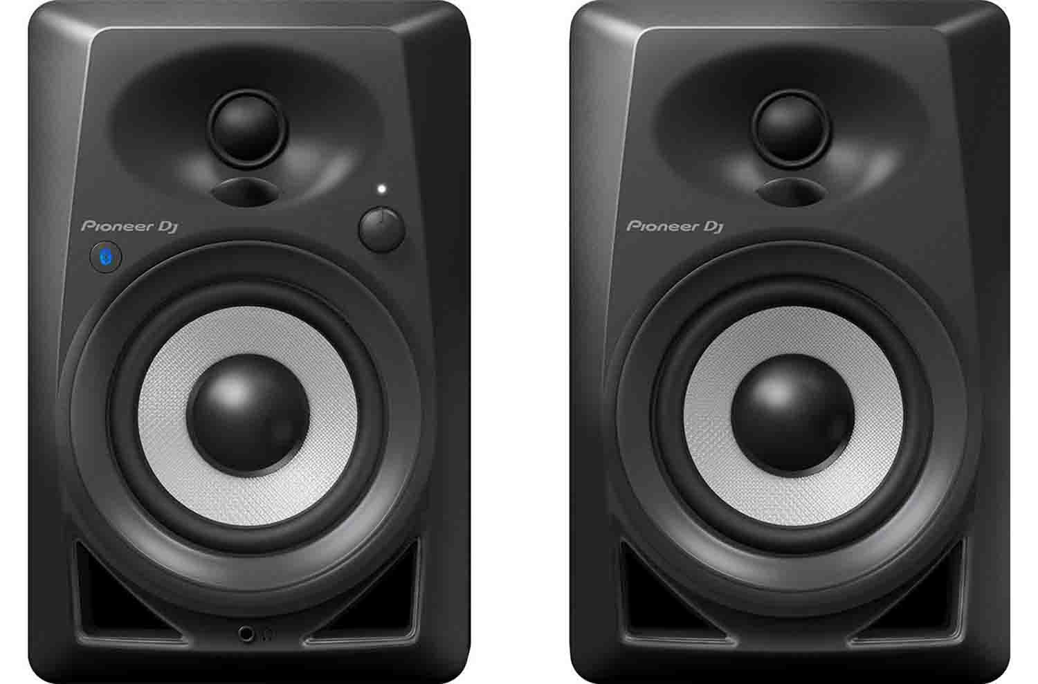Pioneer DJ DM-40BT, 4 Inches Desktop Monitor Speakers (Pair) - Black - Hollywood DJ
