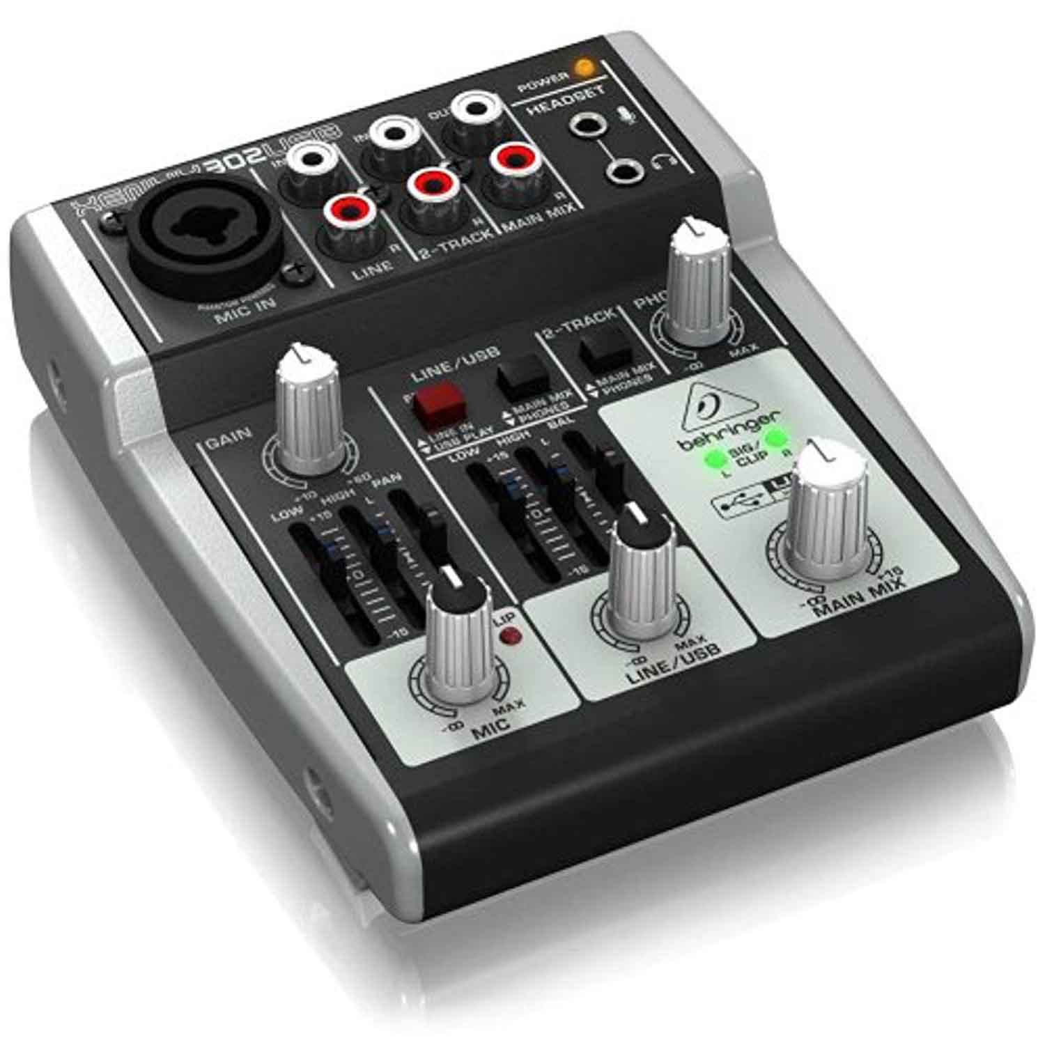 Behringer 302USB Premium 5-Input DJ Mixer with XENYX Mic Preamp and USB Audio Interface - Hollywood DJ