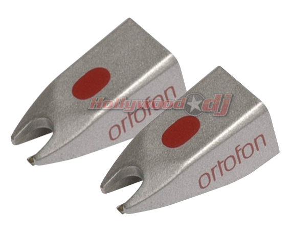 Ortofon Stylus Pro 2 Pack - 2pcs Silver Spherical Replacement Stylus - Hollywood DJ