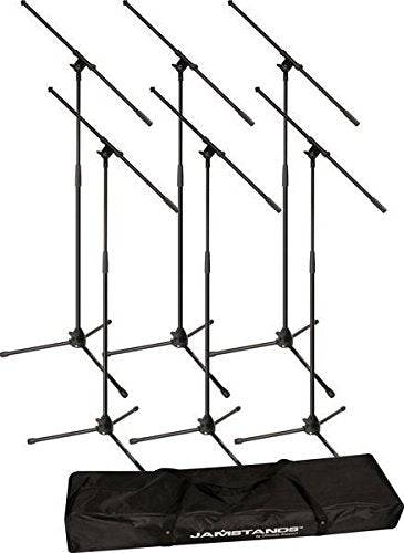 Ultimate Support JSMCFB6PK JamStands Series 6 Pack Tripod Mic Stand Bundle - Hollywood DJ