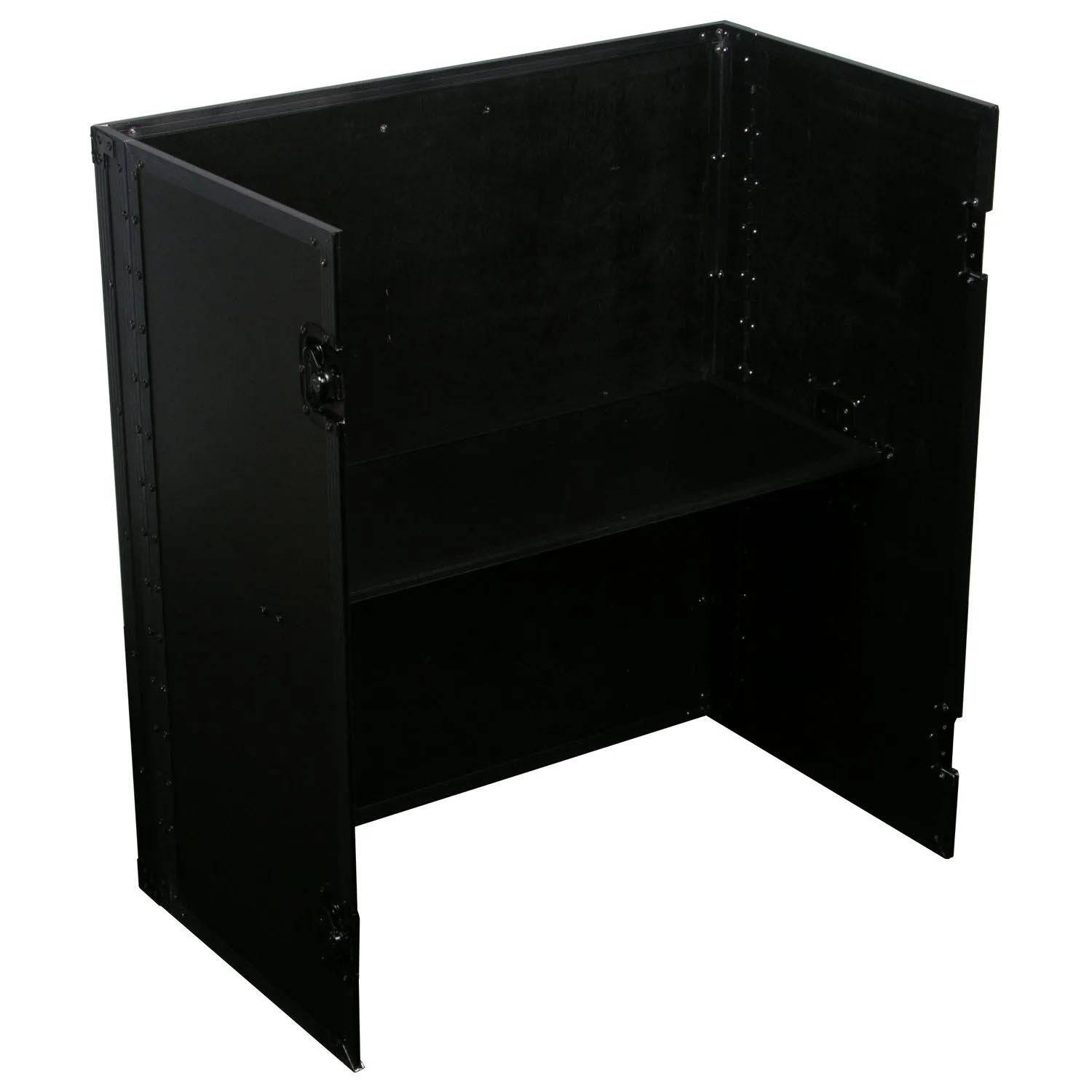 Odyssey FZF3336BL, DJ Fold-out Stand - 33″ Wide x 36″ Tall - Black - Hollywood DJ
