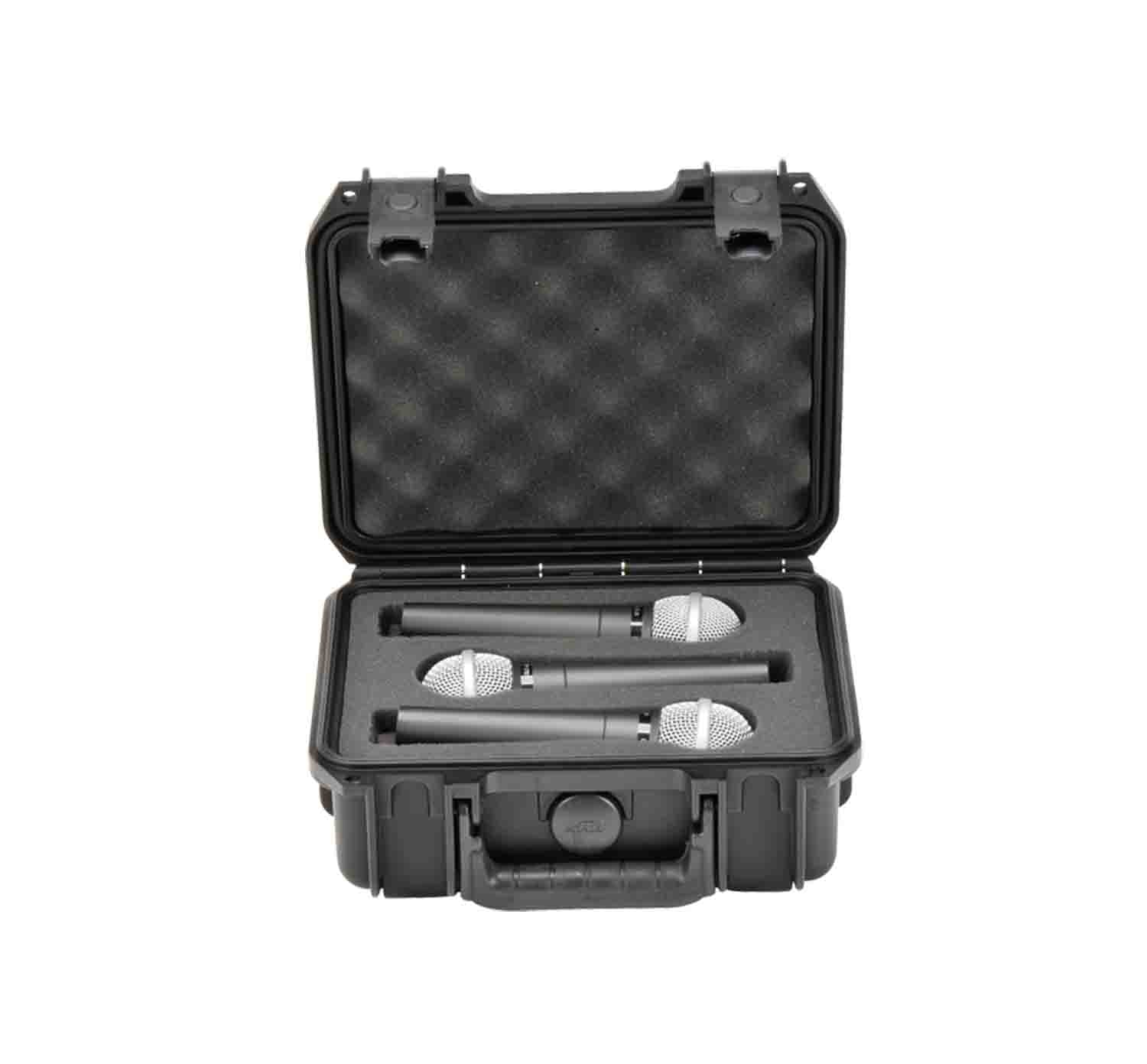SKB Cases 3i-0907-MC3 iSeries 0907 DJ Waterproof Case for Three Microphone - Hollywood DJ