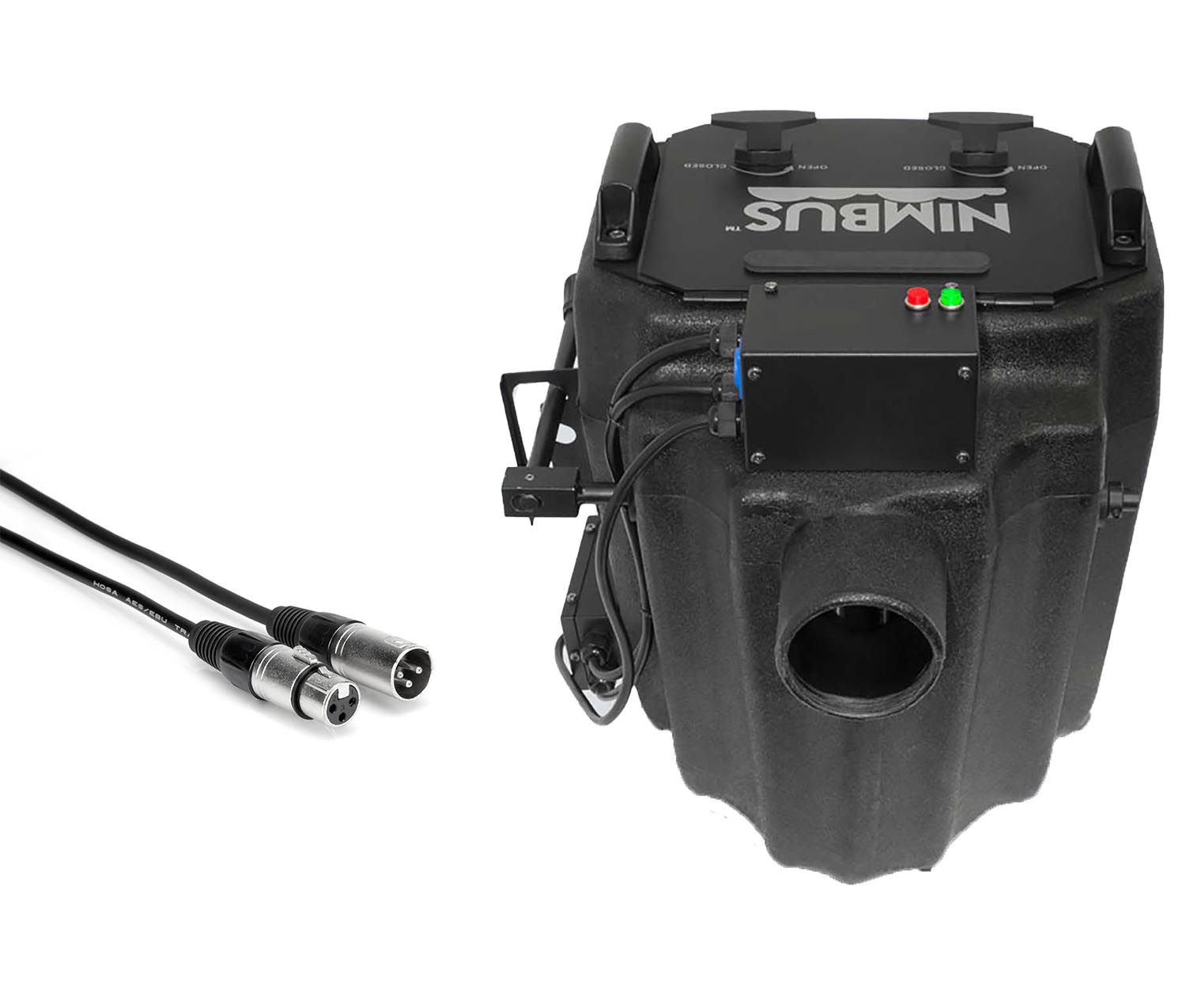 Chauvet DJ Lighting Package with Nimbus Professional Dry Ice Machine and 3-Pin XLR Male to Female Cable - Hollywood DJ