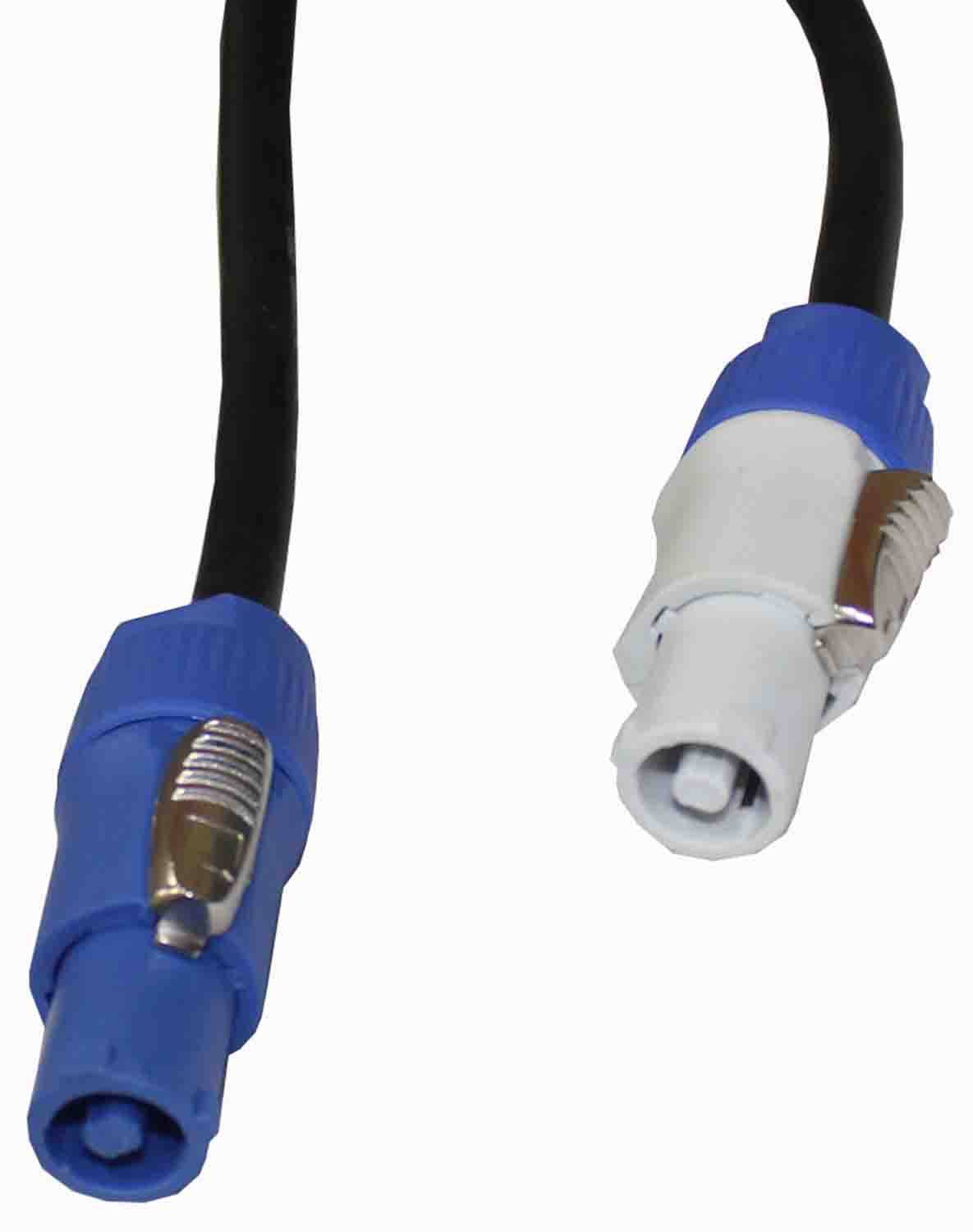 ProX XC-PWC14-25, 14 AWG High Performance Link Grey Male to Blue Male for Powercon Compatible Devices - 25 Feet - Hollywood DJ