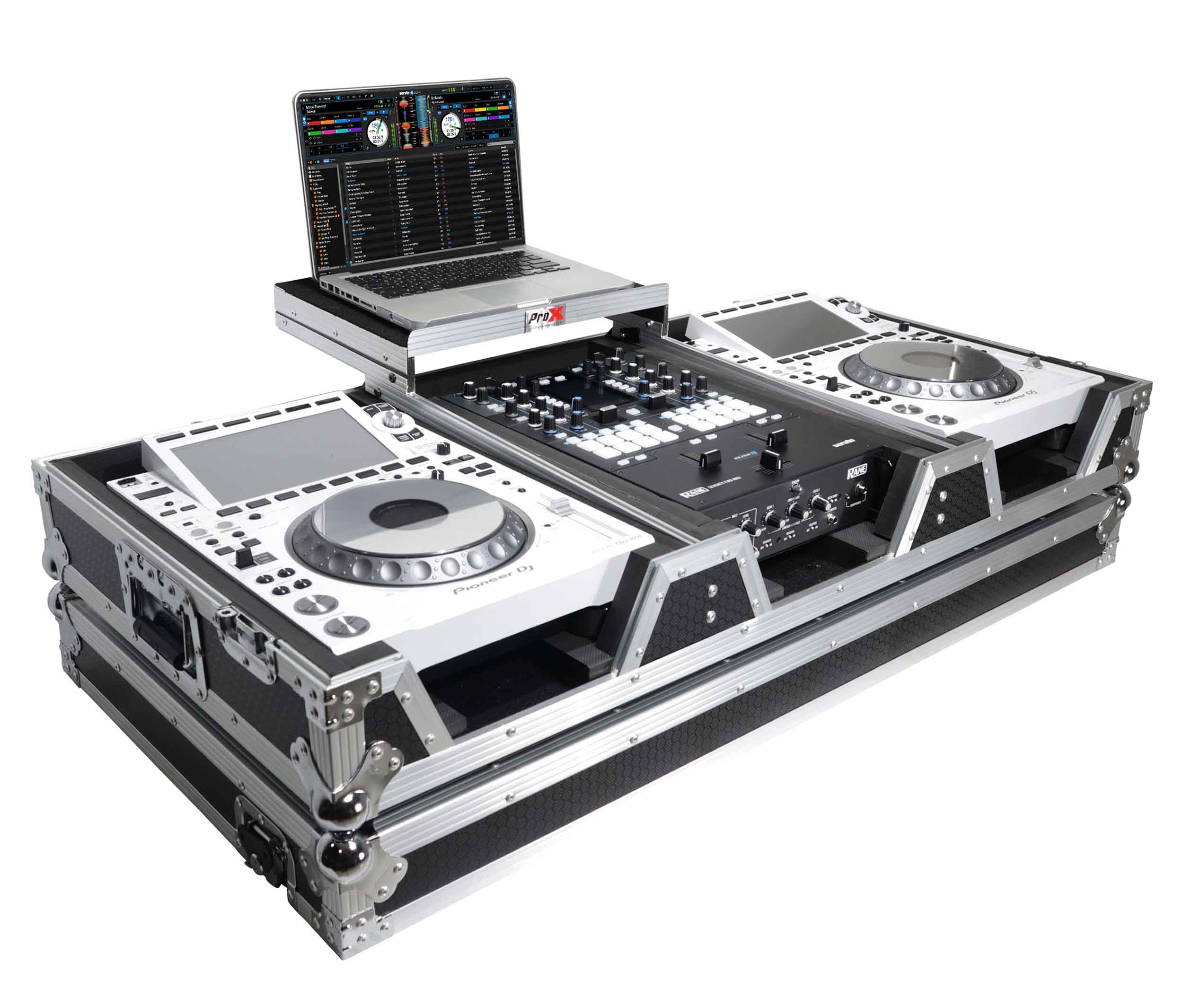ProX XS-CDM3000WLT DJ Flight Case for Pioneer Mixer DJM-900NXS2 and 2 CDJ-3000 with Wheels and Laptop Shelf ProX Cases