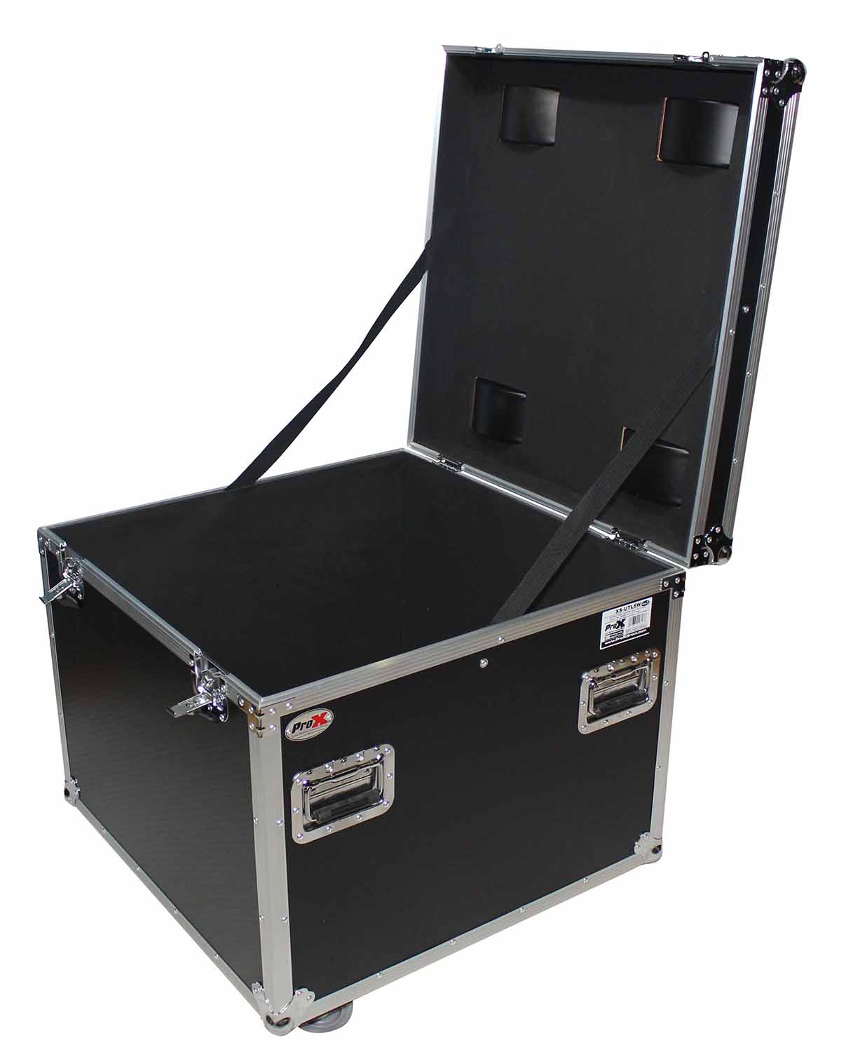 ProX XS-UTL6 Heavy Duty Utility Trunk Case with Caster Cups 4 4" Casters - 29.5" x 29.5" x 29" - Hollywood DJ