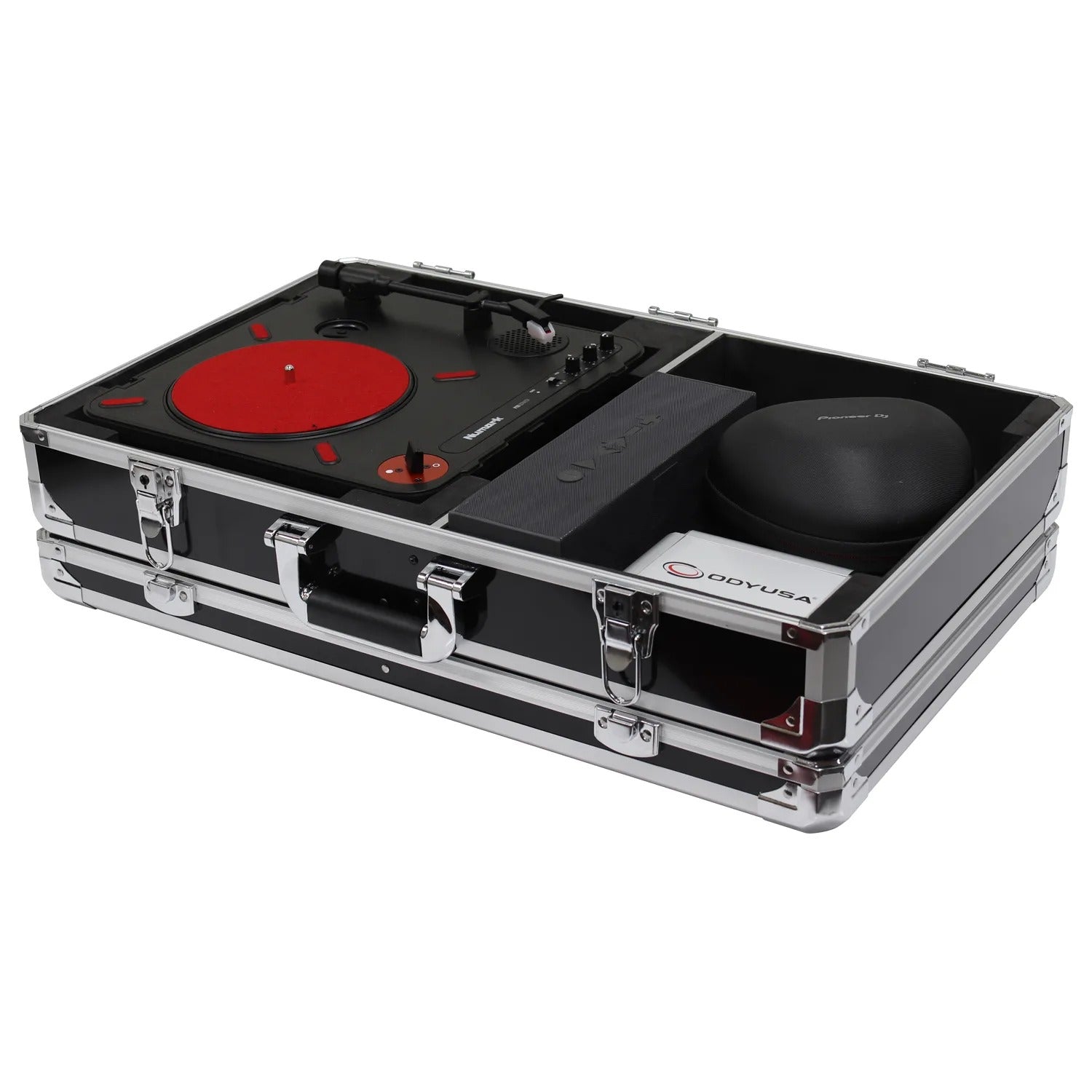 Open Box: Odyssey KPT01SCBLK Numark PT01 Portablist DJ Case With Side Compartment - Black - Hollywood DJ