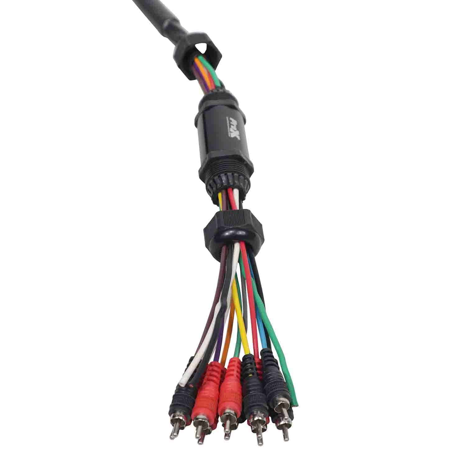 ProX XC-MEDOOZA75, 10 RCA Channel + 3 Power Cable for Marine and Car Audio - 75 Feet - Hollywood DJ