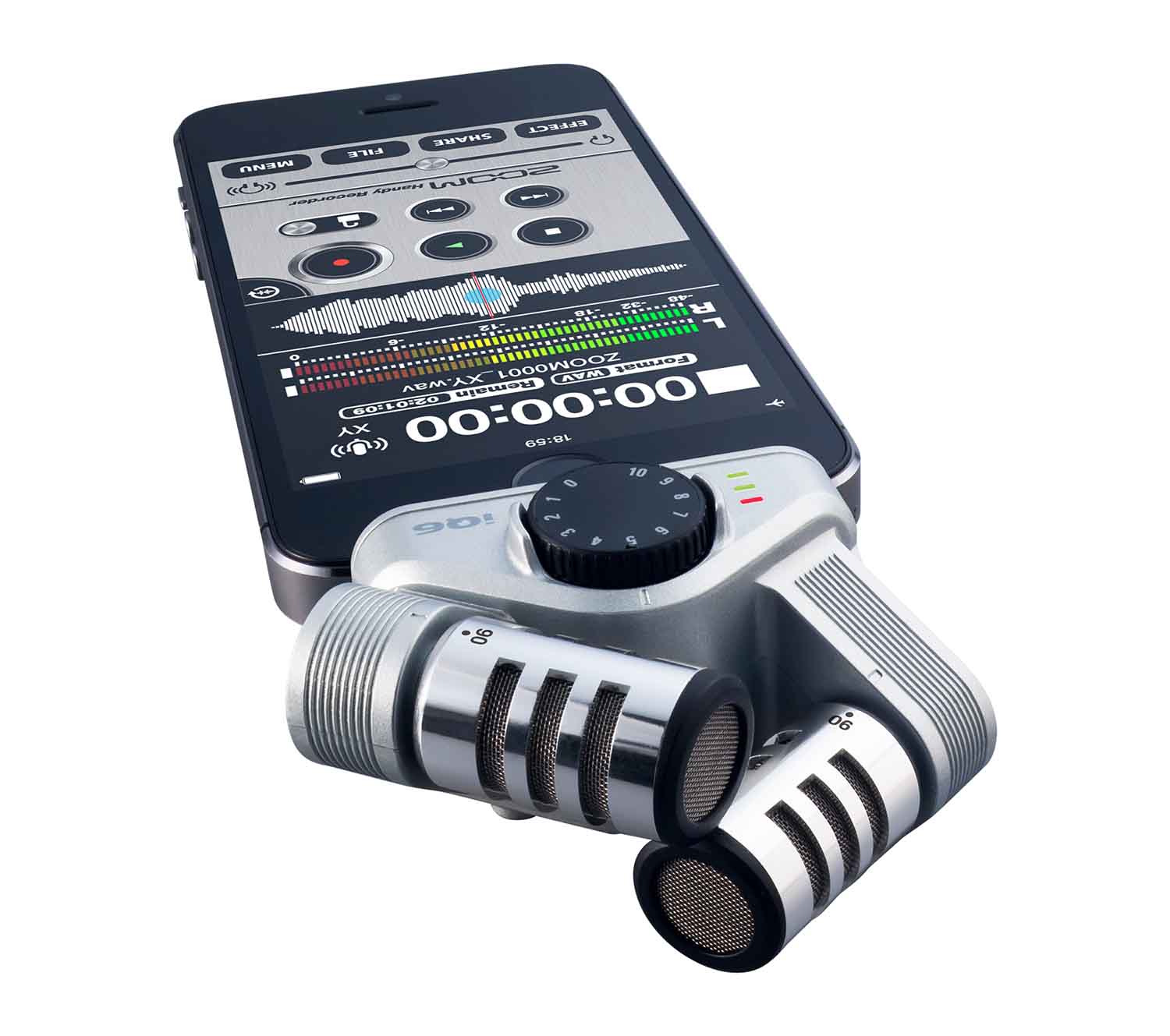 Zoom iQ6 Stereo X/Y High Quality Audio Recorder for iOS Devices - Hollywood DJ