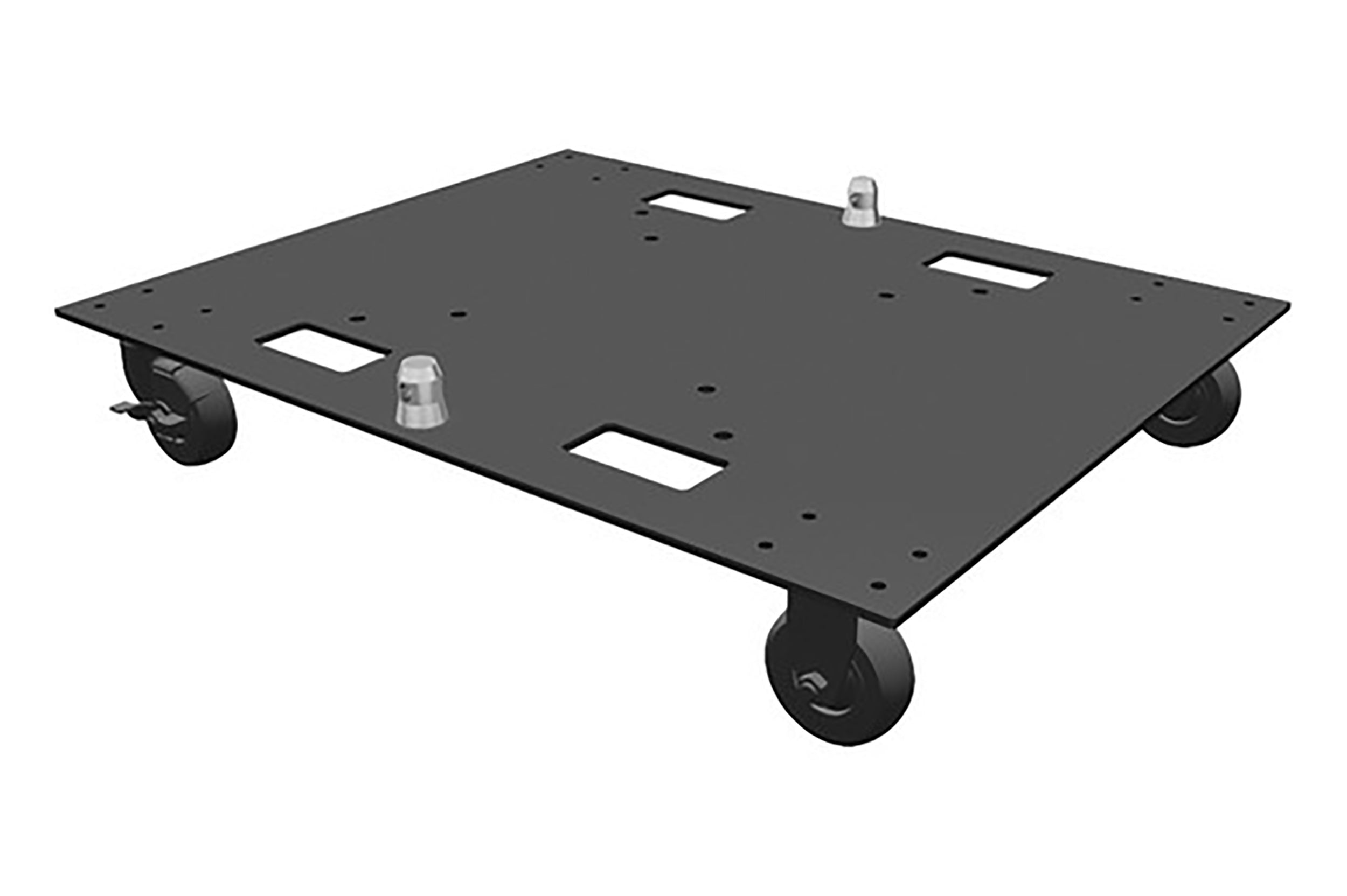 Global Truss BASE PLATE 24x30WC, Steel Base Plate with Casters for F34/DT44P Truss - 24x30 Inch - Hollywood DJ