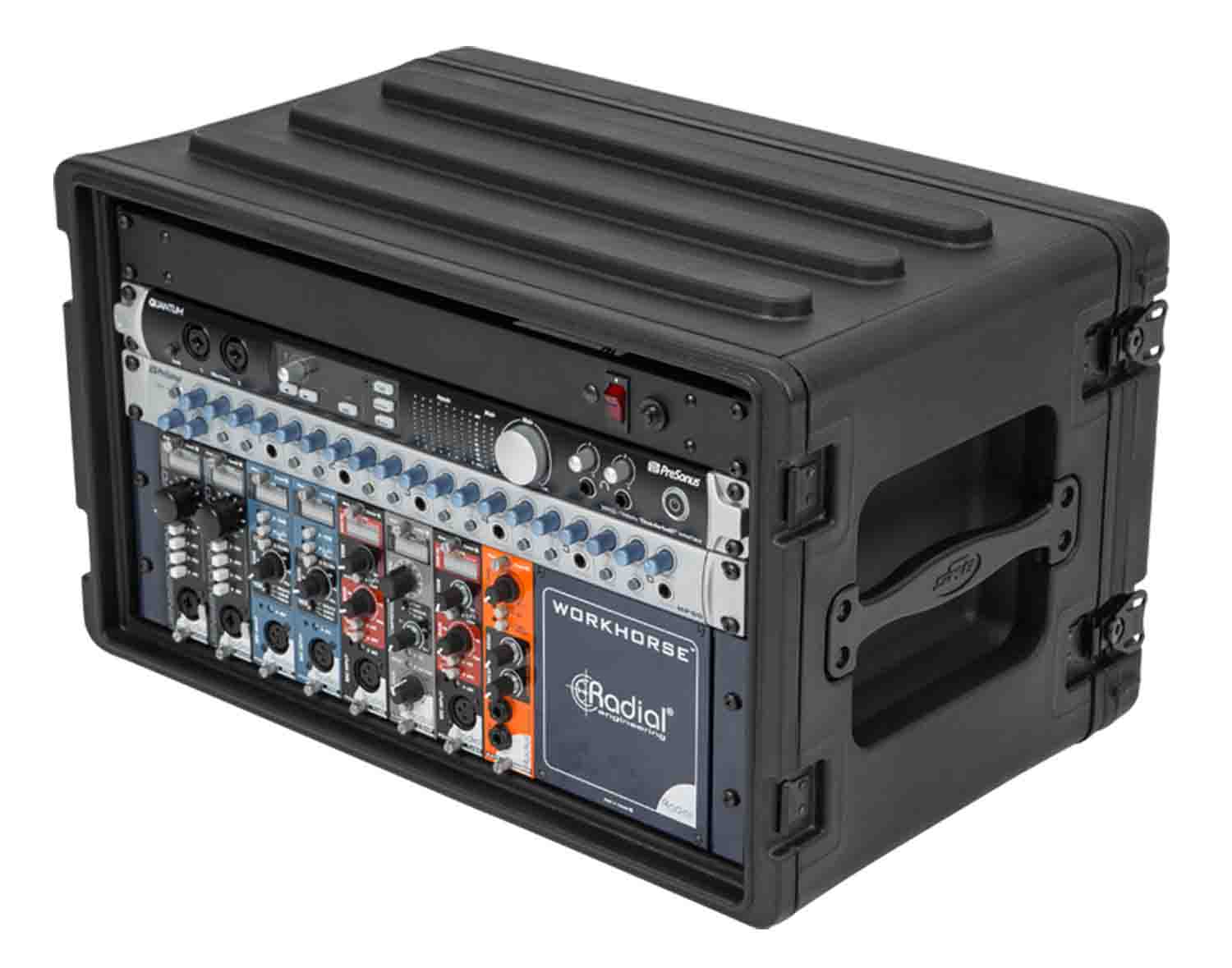 SKB Cases 1SKB-R6S Roto Molded Shallow 6U Rack Case - Hollywood DJ