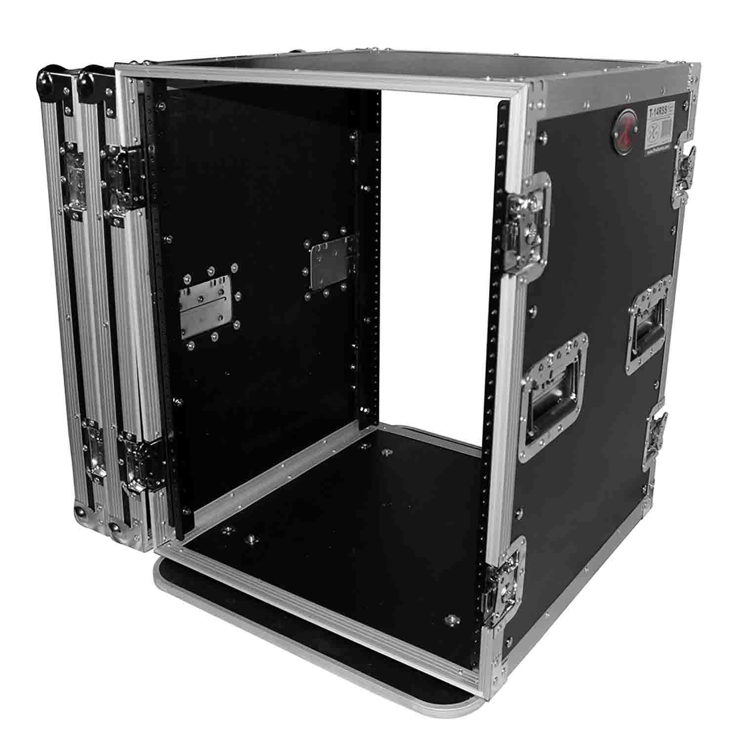 ProX T-14RSS, 14U Space Amp Rack Mount ATA Flight Case 19 In Depth W-Casters - Hollywood DJ