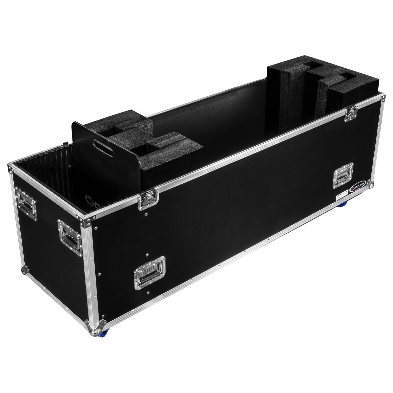 Odyssey FZ2FSM75W Dual 75″ Flat Screen Monitor Case with Casters - Hollywood DJ