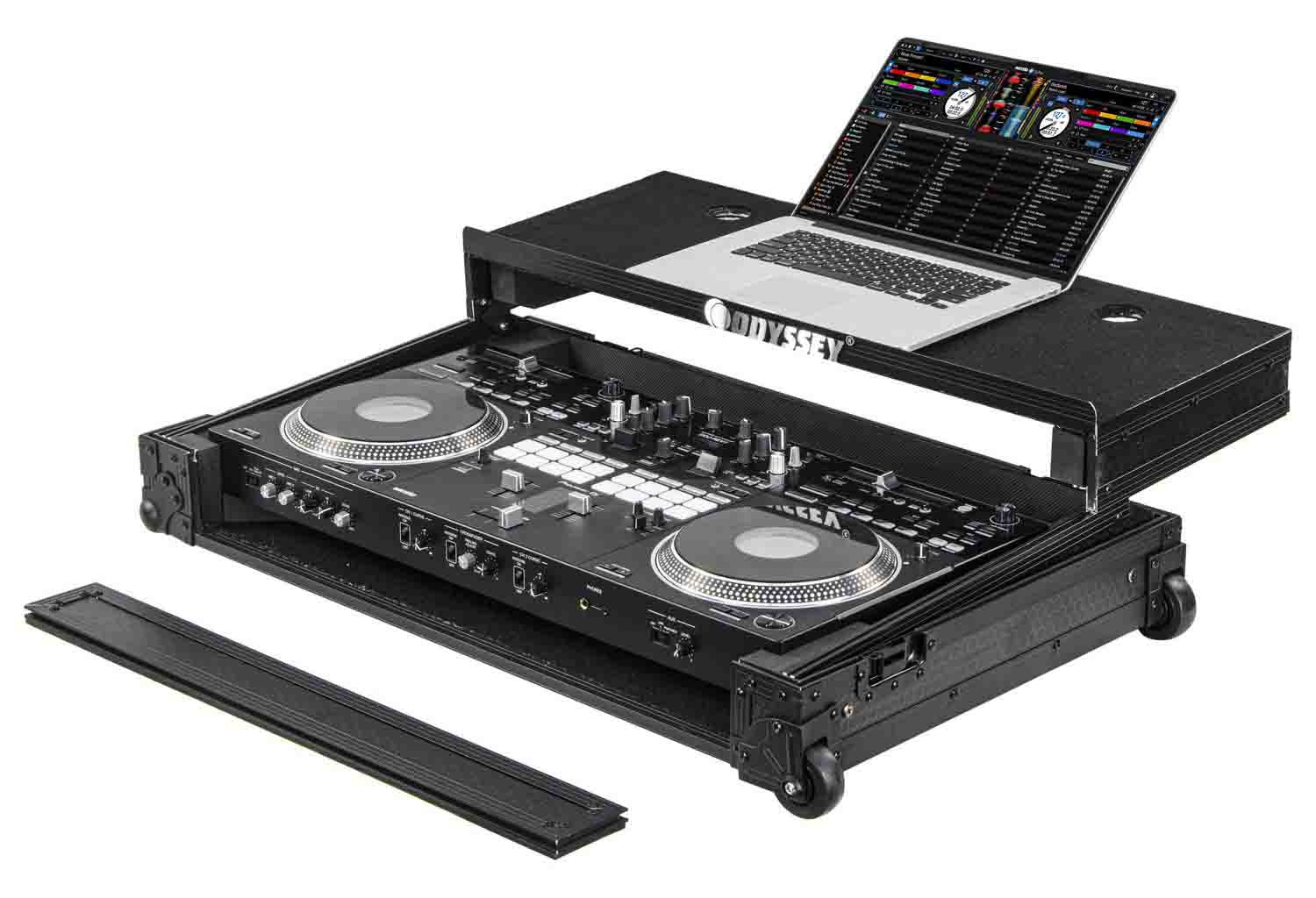 Odyssey 810325 Industrial Board Flight Case for Pioneer DDJ-REV7 Controller with Glide Style Laptop Platform - Hollywood DJ