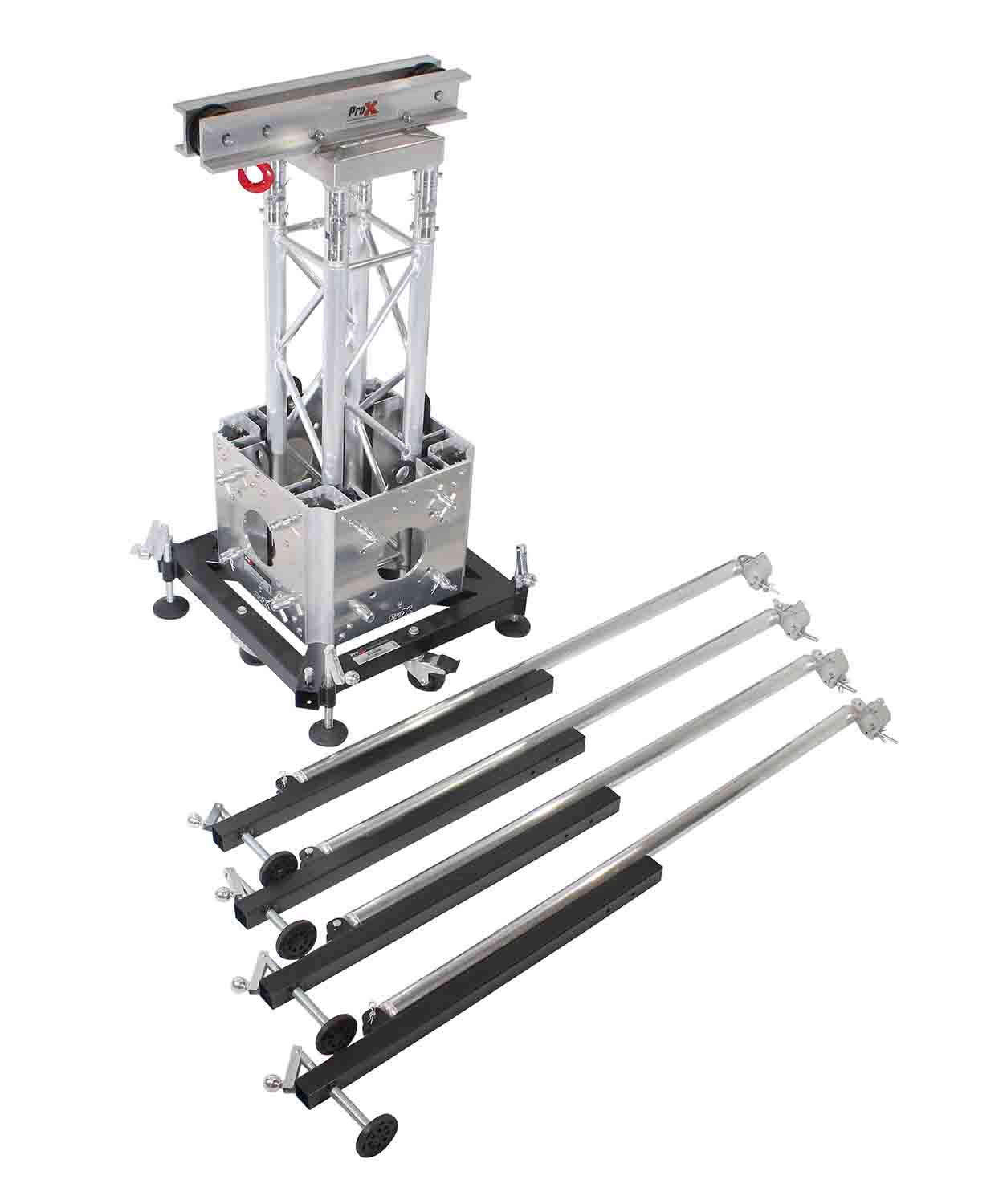 ProX XTP-GSBPACK3 Truss Tower Stage Roofing System Package Top Block Hinges Base - 3.28 Feet - Hollywood DJ