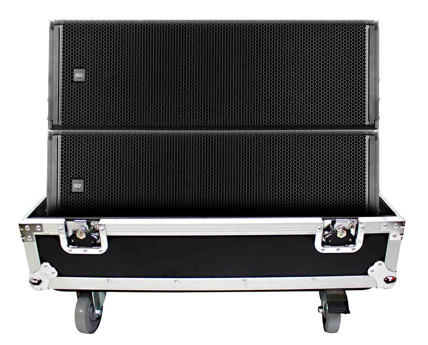 ProX X-RCF-HDL30A LAX2W, Flight Case for RCF HDL 30-A Line Array Speaker with Wheels - Holds 2 Speakers - Hollywood DJ