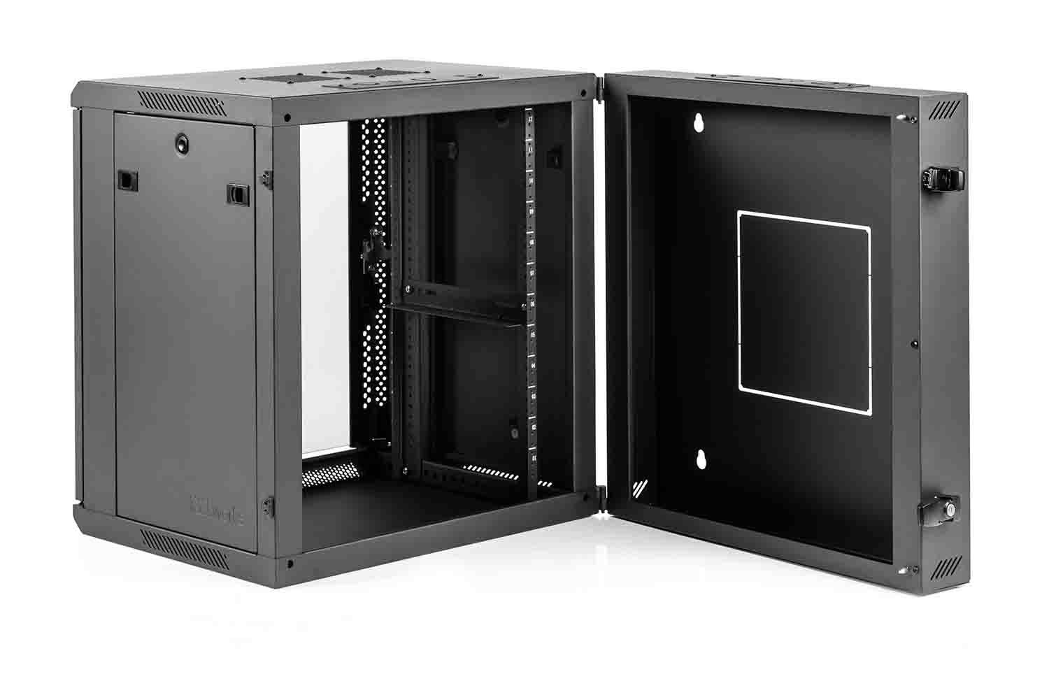 Gator Cases GRW2009509, 9U Sectional Wall Rack with Glass Door - 21″ Deep - Hollywood DJ