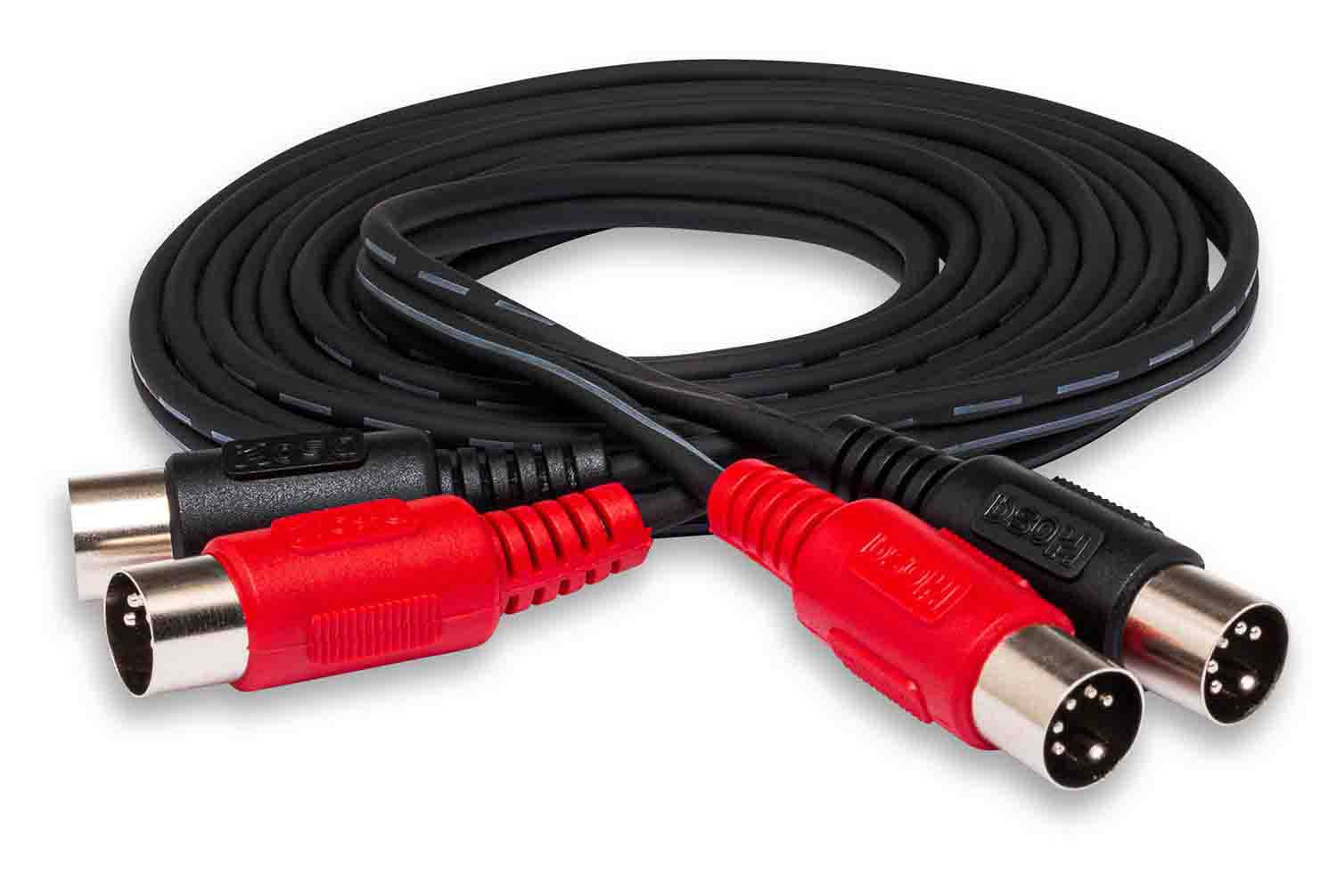Hosa MID-203 Dual MIDI Cable, Dual 5-pin DIN to Same – 3 Meter - Hollywood DJ