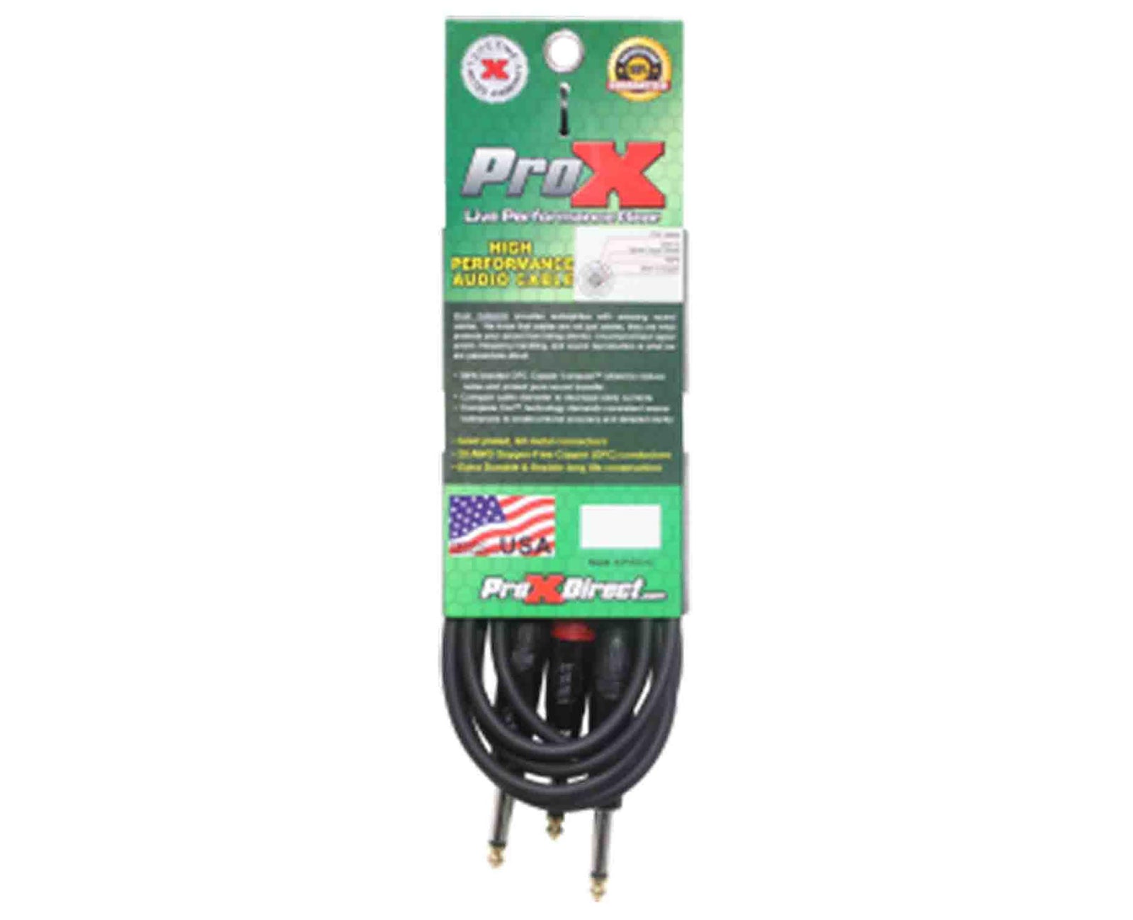 Prox XC-PYP10 1/4" TS-M to Dual 1/4" TS-M High Performance Audio Cable - 10 Feet by ProX Cases