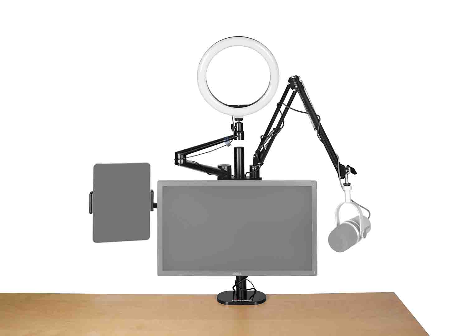 Gator GFW-STREAMSTAND Frameworks Content Creation Desk Mount Stand - Hollywood DJ